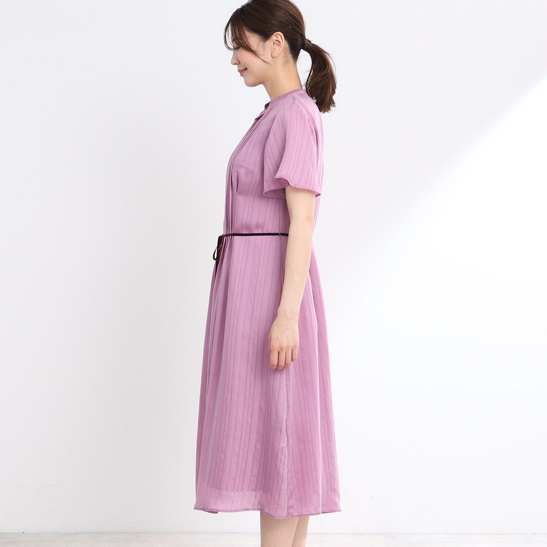 Reflect「【夏SALE／手洗い可】シャドーボーダーワンピース」|ワンピース|