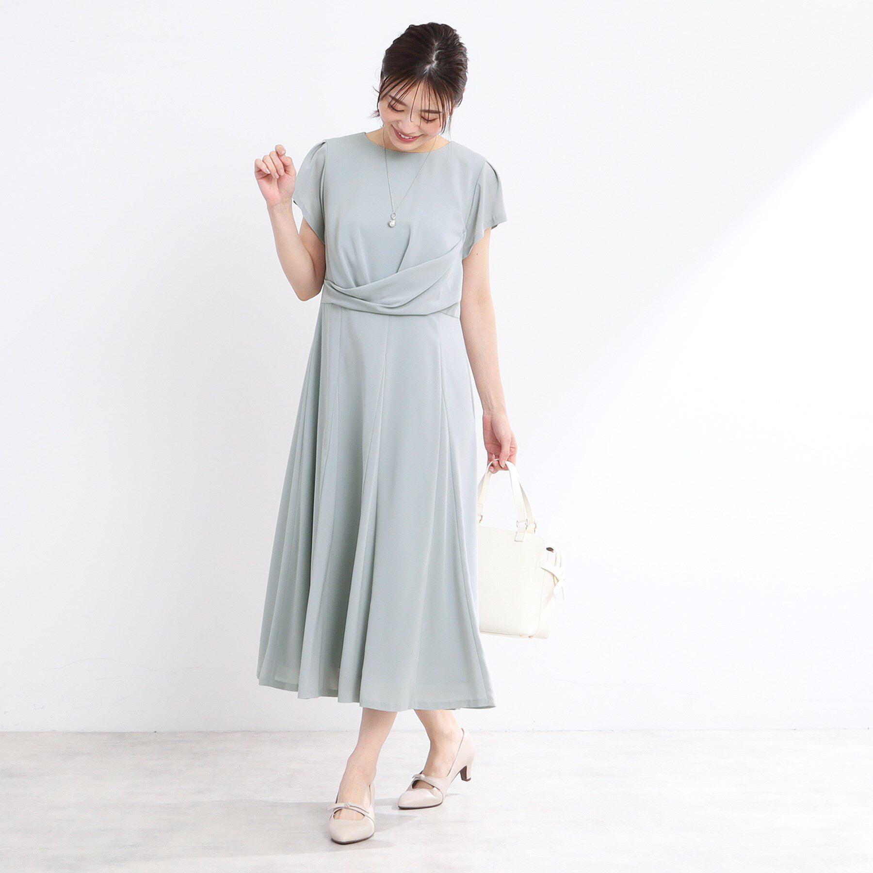 Reflect「【R‐QUALITY／手洗い可】ドレープシルエットワンピース」|ワンピース|