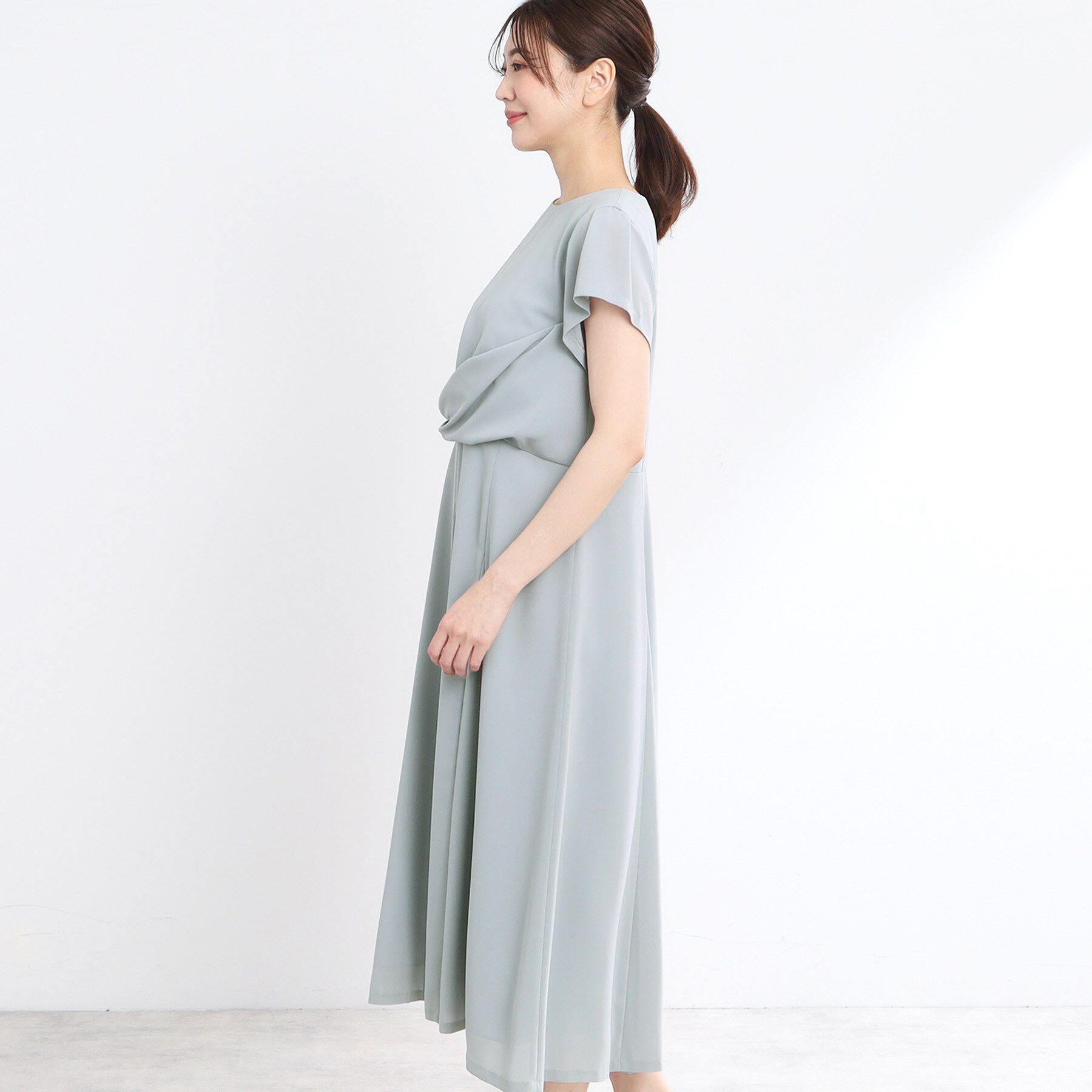 Reflect「【R‐QUALITY／手洗い可】ドレープシルエットワンピース」|ワンピース|