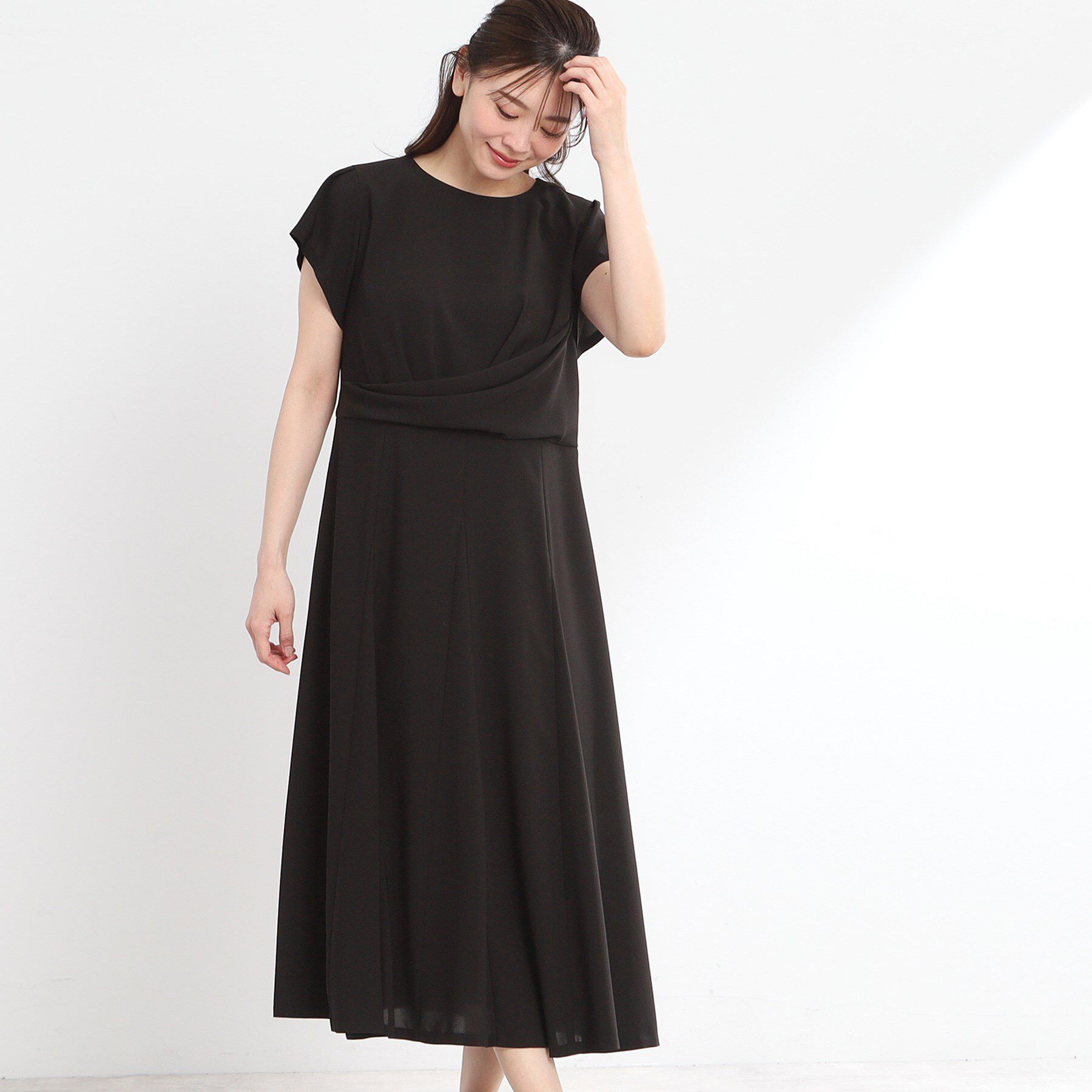 Reflect「【R‐QUALITY／手洗い可】ドレープシルエットワンピース」|ワンピース|