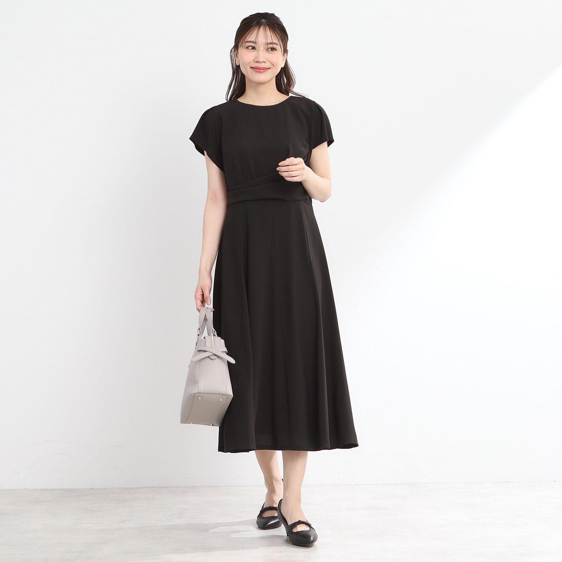 Reflect「【R‐QUALITY／手洗い可】ドレープシルエットワンピース」|ワンピース|