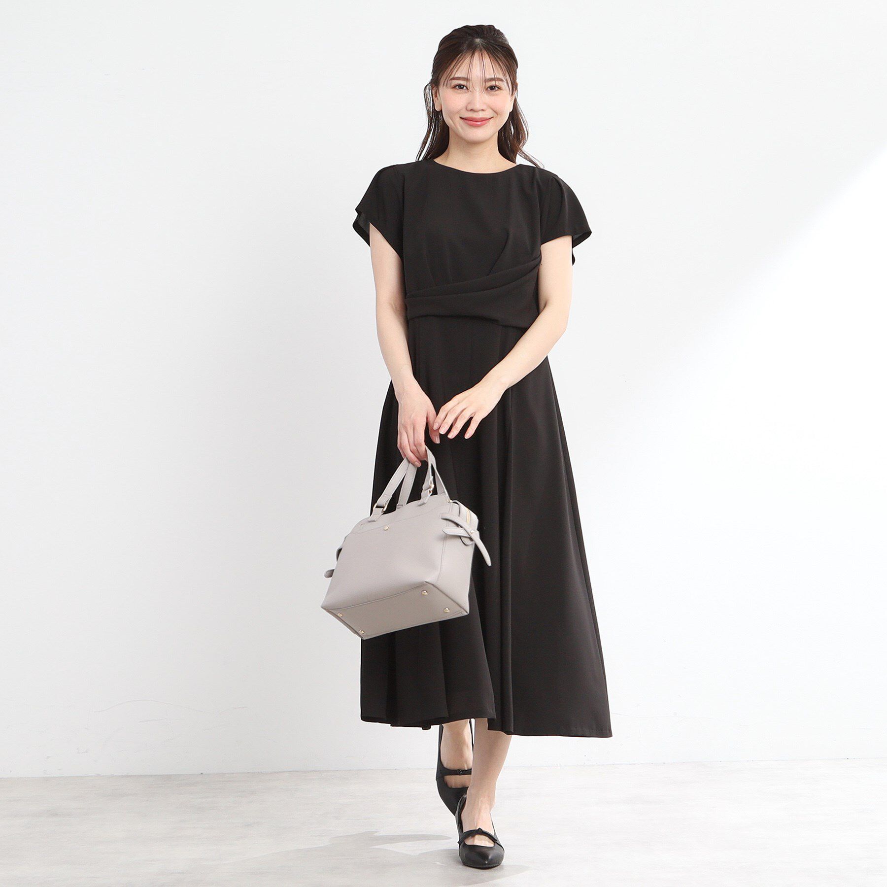 Reflect「【R‐QUALITY／手洗い可】ドレープシルエットワンピース」|ワンピース|