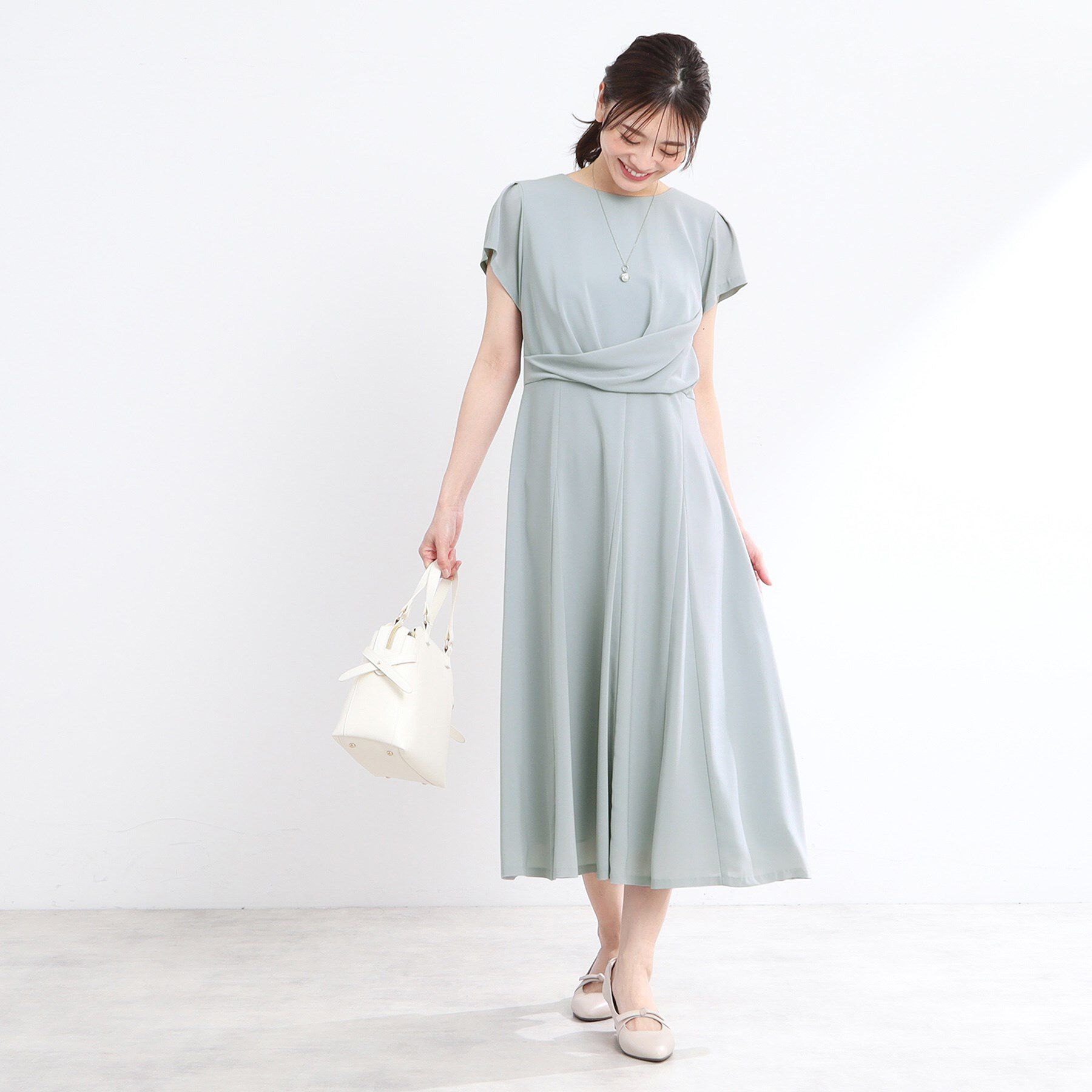 Reflect「【R‐QUALITY／手洗い可】ドレープシルエットワンピース」|ワンピース|