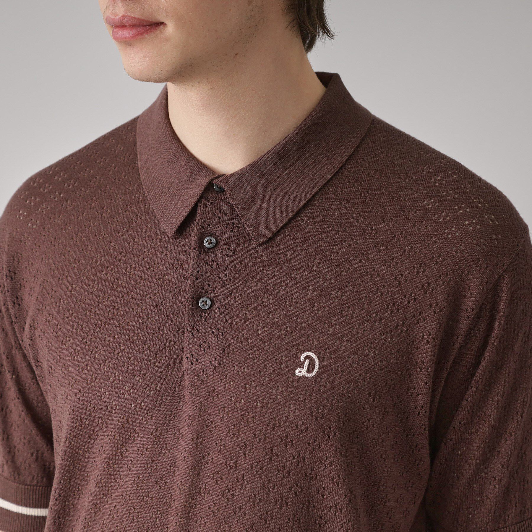 DRESSTERIOR「レースジャカード ニットポロ」|ポロシャツ|