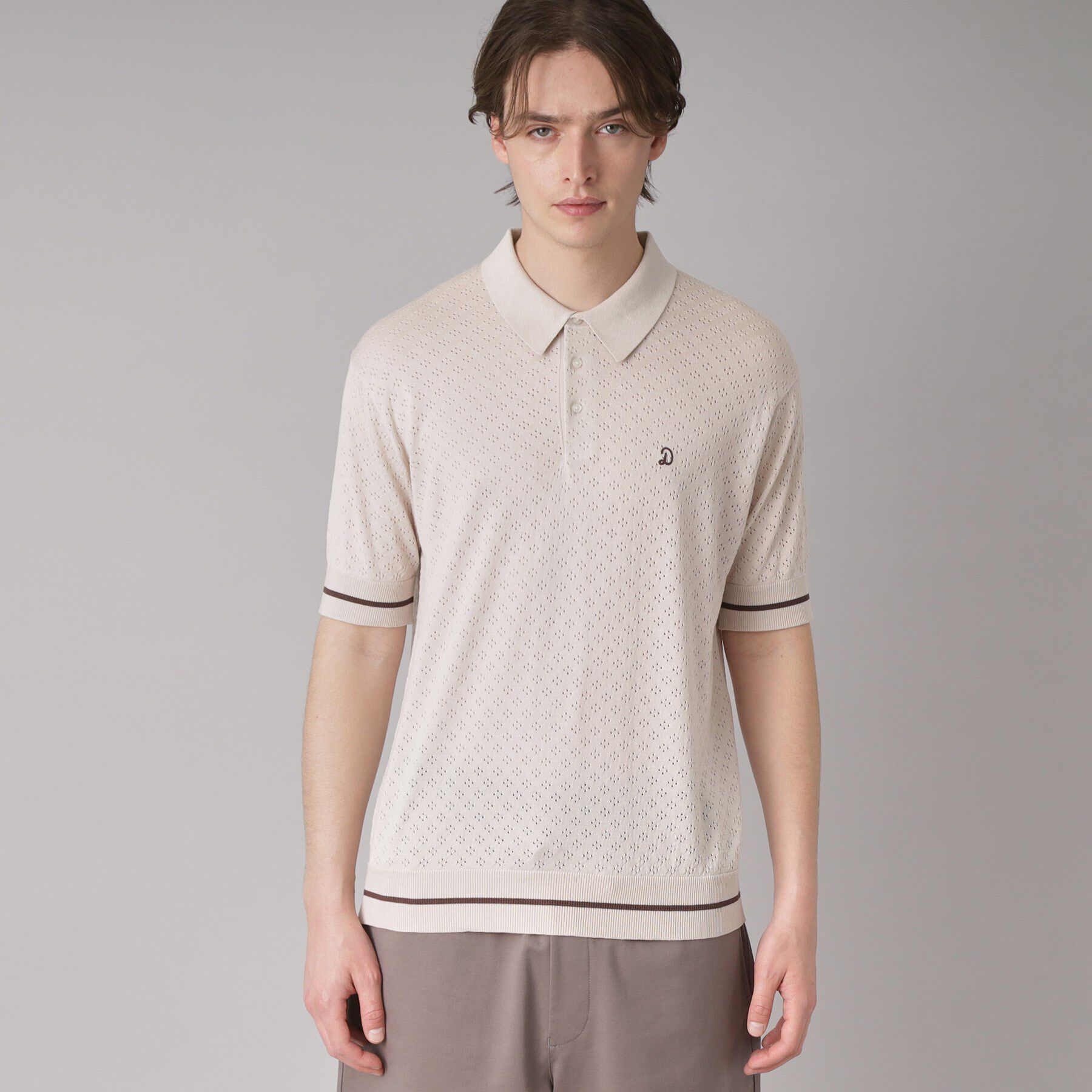 DRESSTERIOR「レースジャカード ニットポロ」|ポロシャツ|