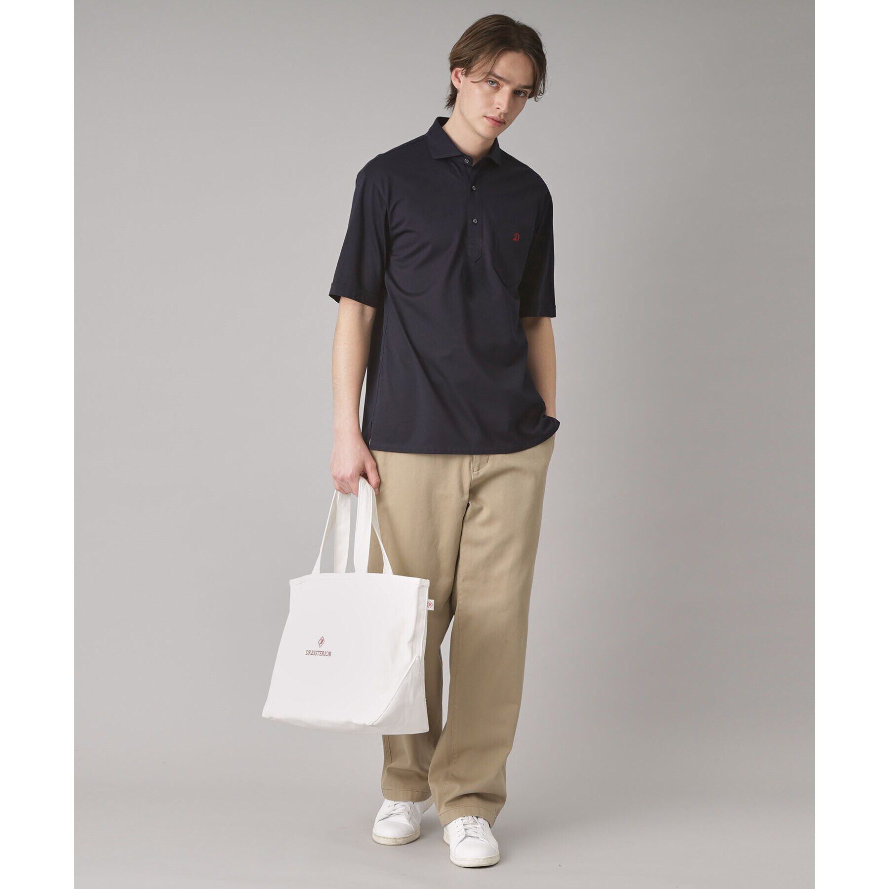 DRESSTERIOR「【吸湿速乾/Safari5月号掲載】COOL MAX プルオーバーシャツ」|ポロシャツ|