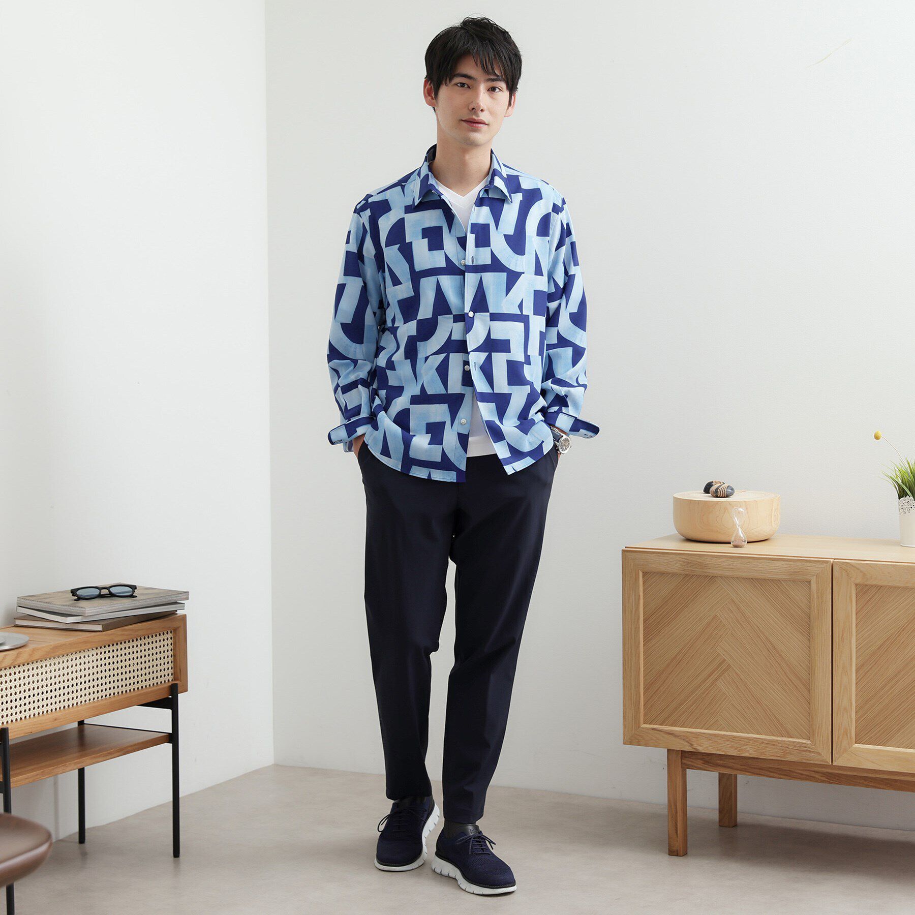 TAKEO KIKUCHI「【Made in JAPAN】スライドパズル柄 シャツ」|シャツ・ブラウス|