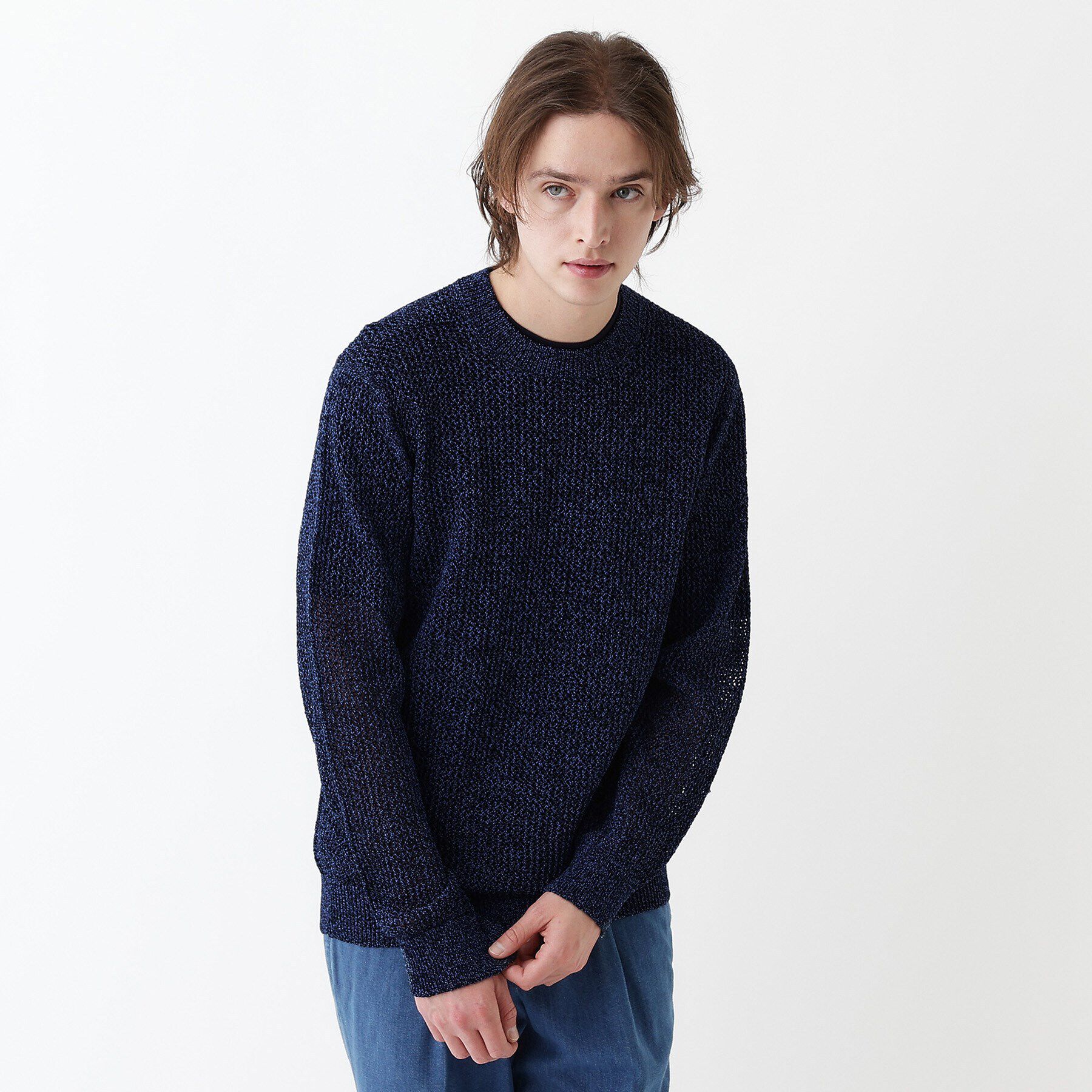 TAKEO KIKUCHI「【THE FLAGSHIP】ペーパーライク メランジニット」|ニット・セーター|