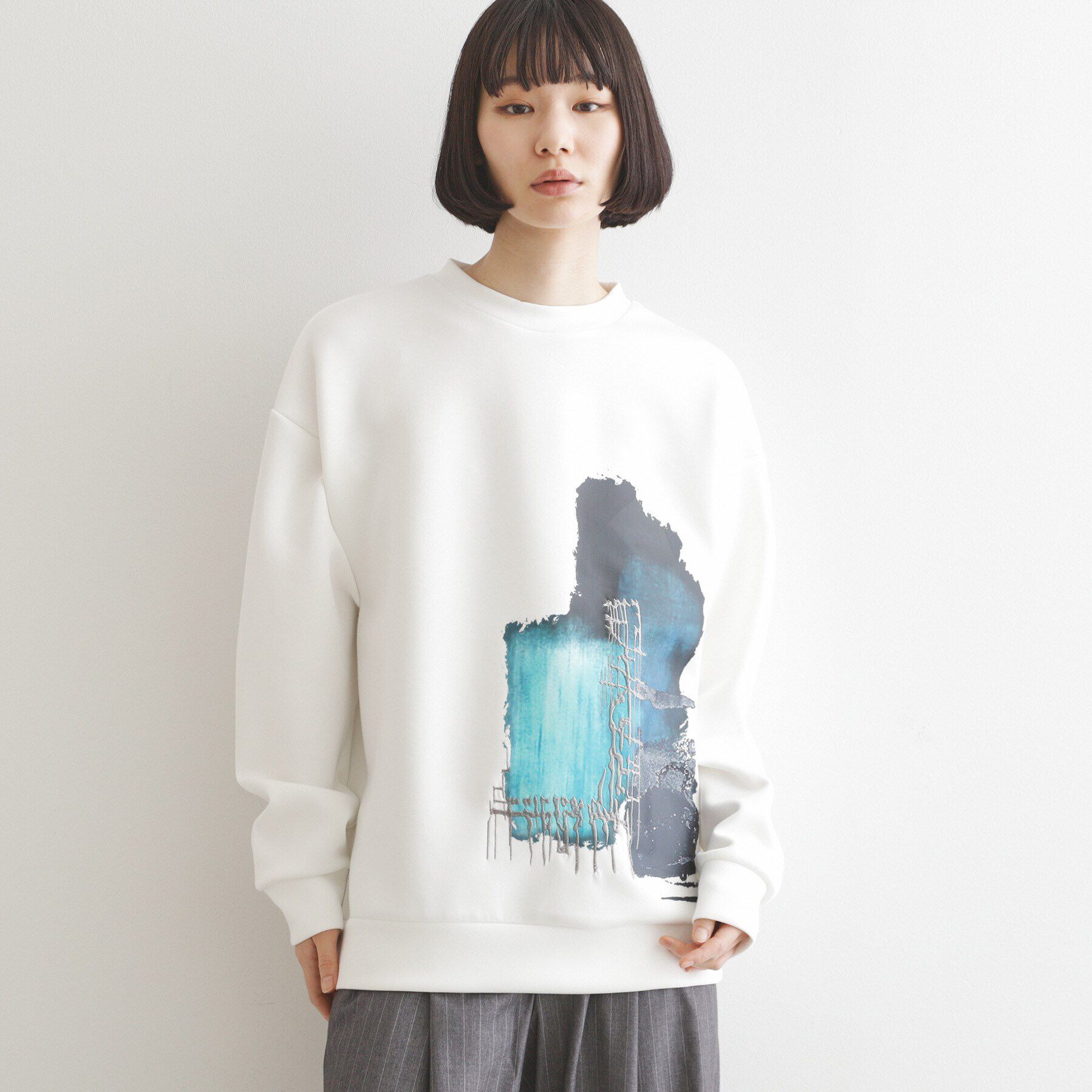 tk.TAKEO KIKUCHI「アブストラクトエンブロカットソー」|Tシャツ・カットソー|