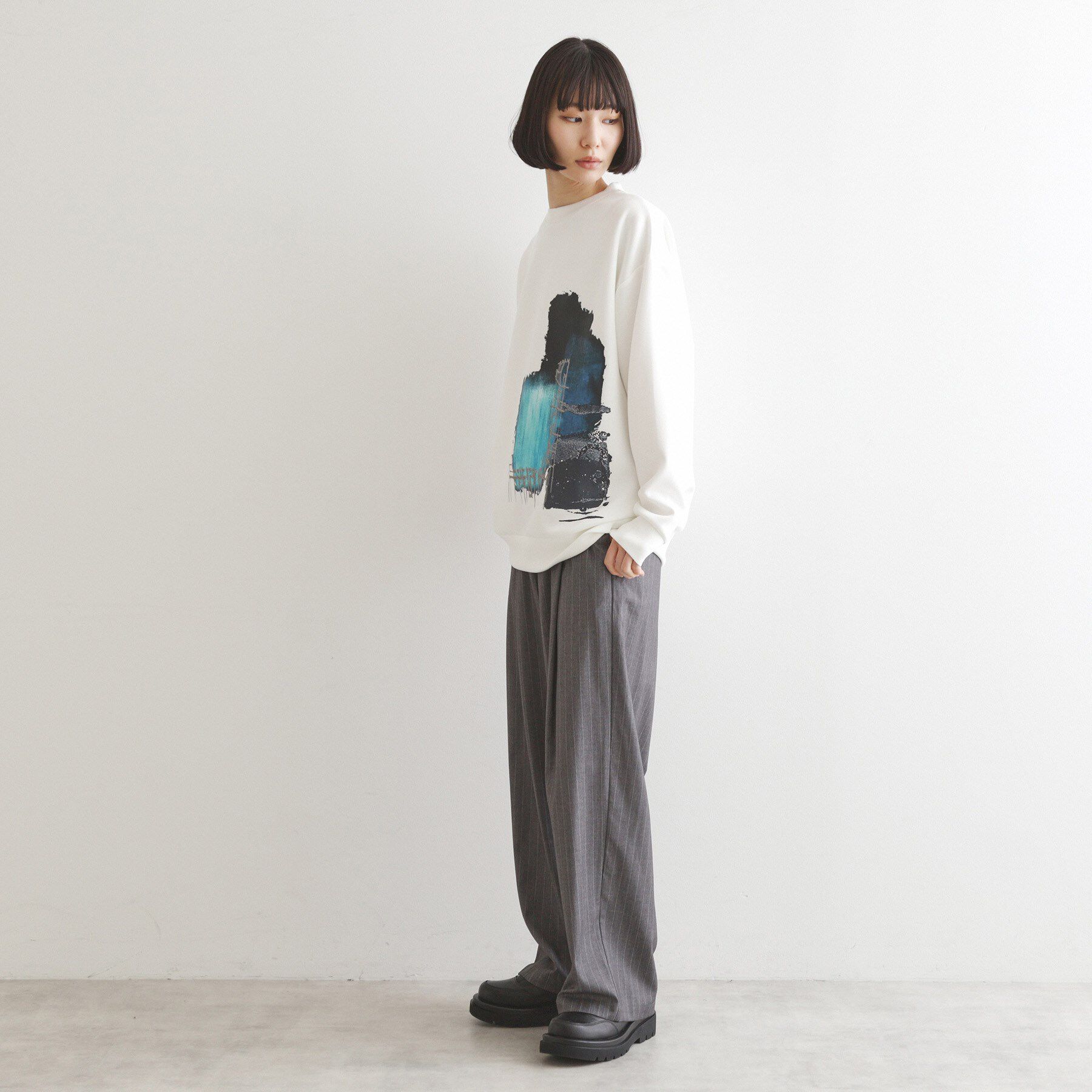 tk.TAKEO KIKUCHI「アブストラクトエンブロカットソー」|Tシャツ・カットソー|