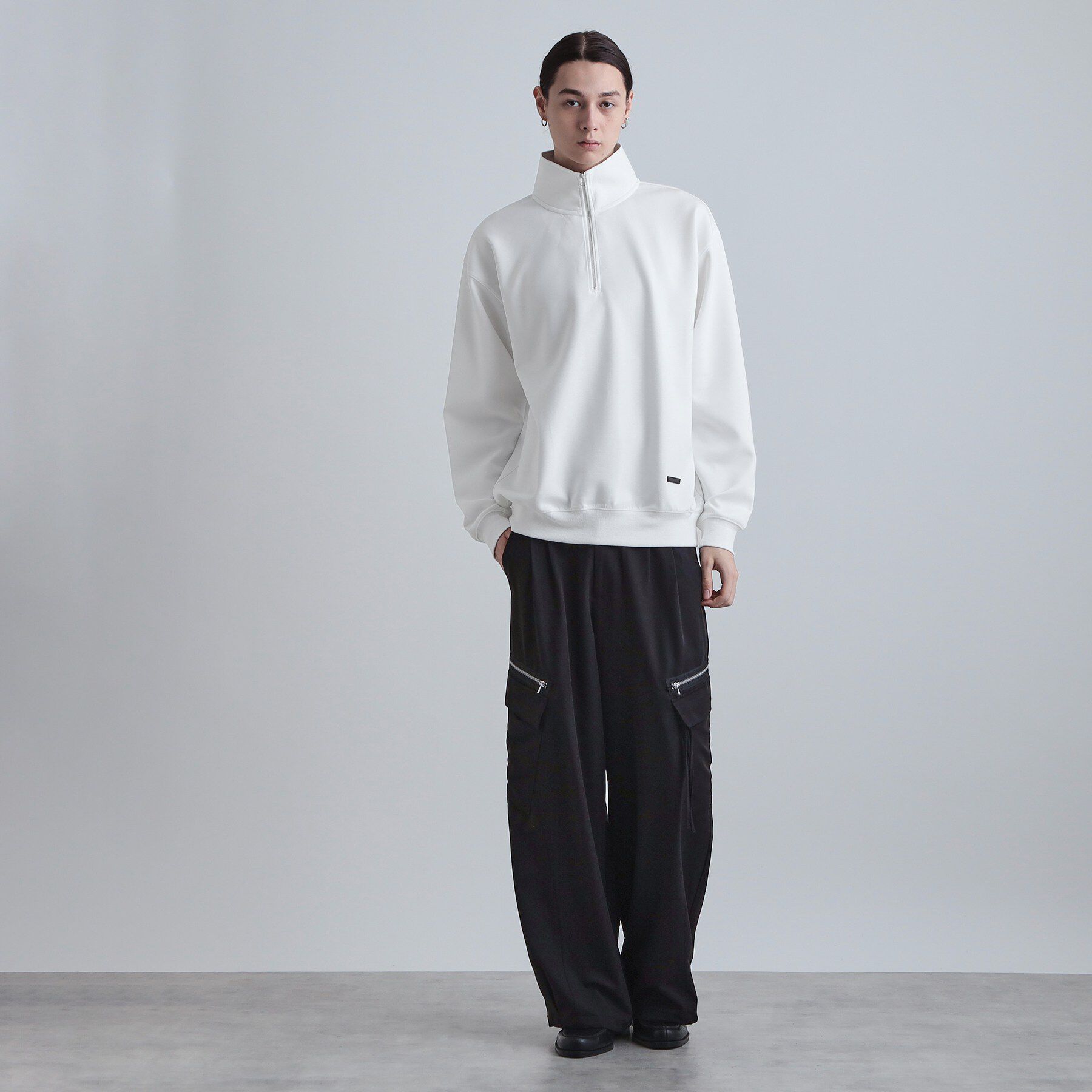 tk.TAKEO KIKUCHI「ハーフジップスウェット」|パーカー|