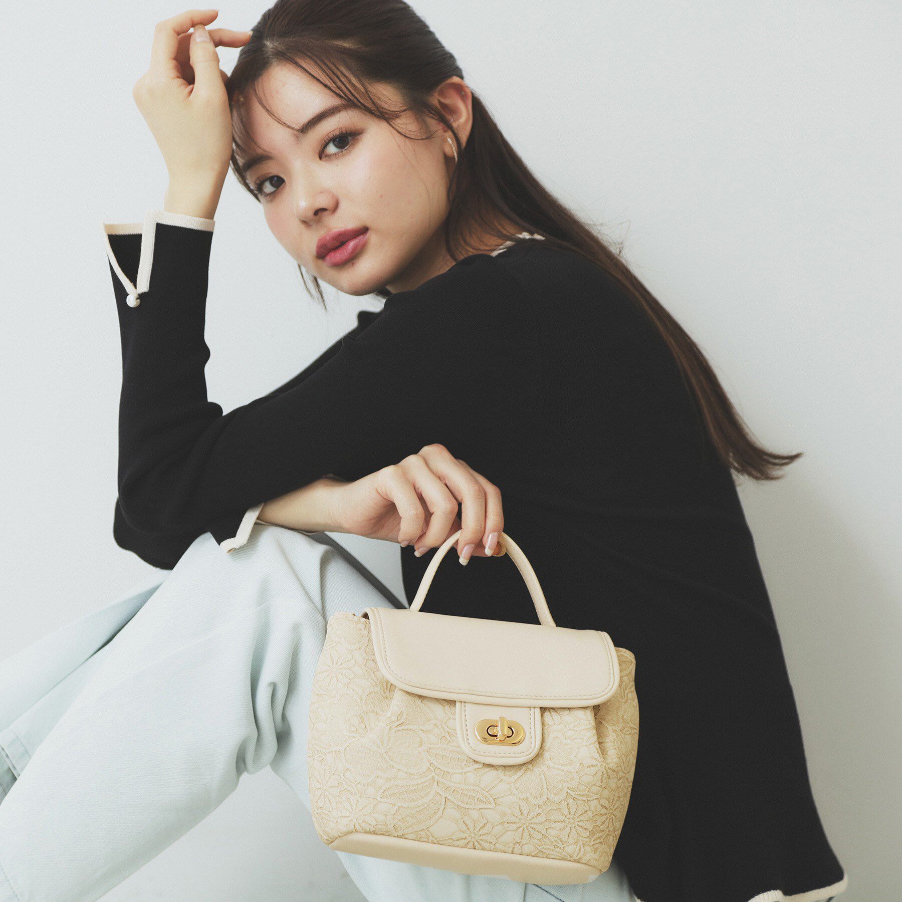 index「フラワージャカードショルダーバッグ」|ショルダー・メッセンジャー|ライトベージュ(05