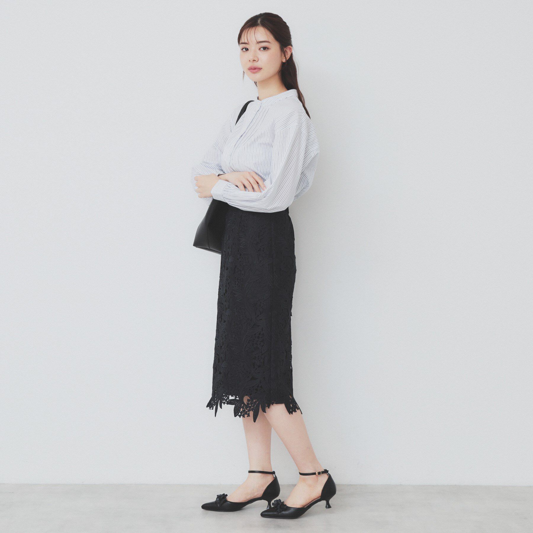 index「《6color》ラメラインバンドカラーシャツ【洗濯機洗い可/イージーアイロン/防シワ】」|シャツ・ブラウス|