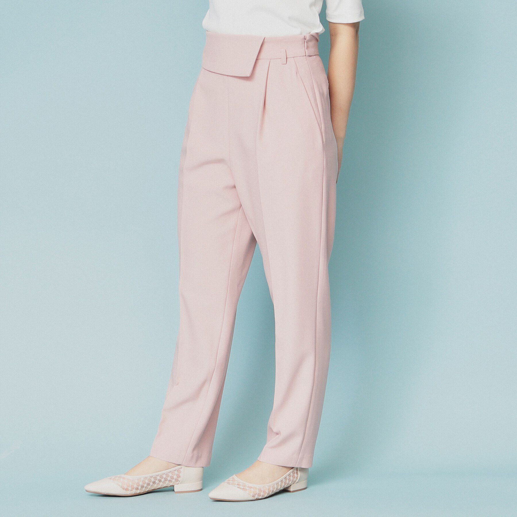 index「ウエスト折り返しテーパードパンツ【洗濯機洗い可/防シワ】」|その他|