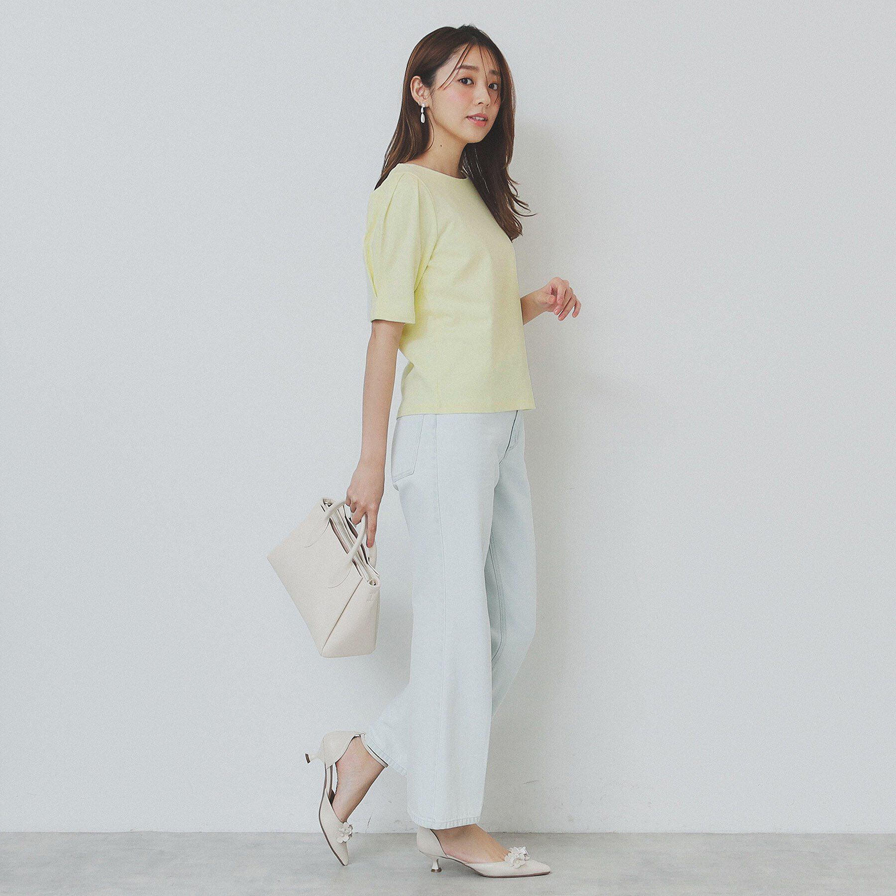 index「《10色展開/XS-LLサイズ》コットンスムースタックスリーブトップス【UV/接触冷感/洗濯機洗い可」|Tシャツ・カットソー|