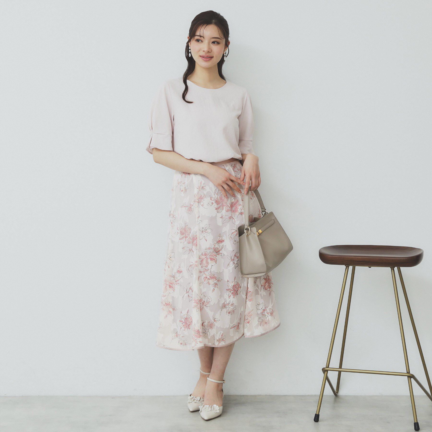 index「花柄マーメイドフレアスカート【洗濯機洗い可】」|スカート|