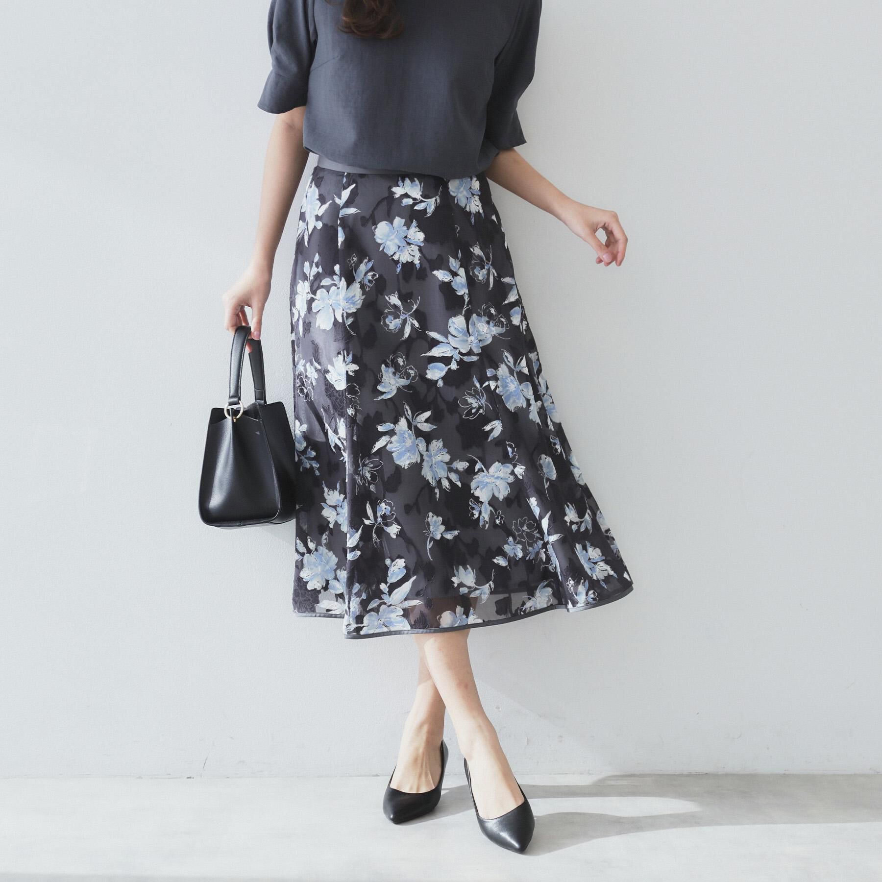 index「花柄マーメイドフレアスカート【洗濯機洗い可】」|スカート|