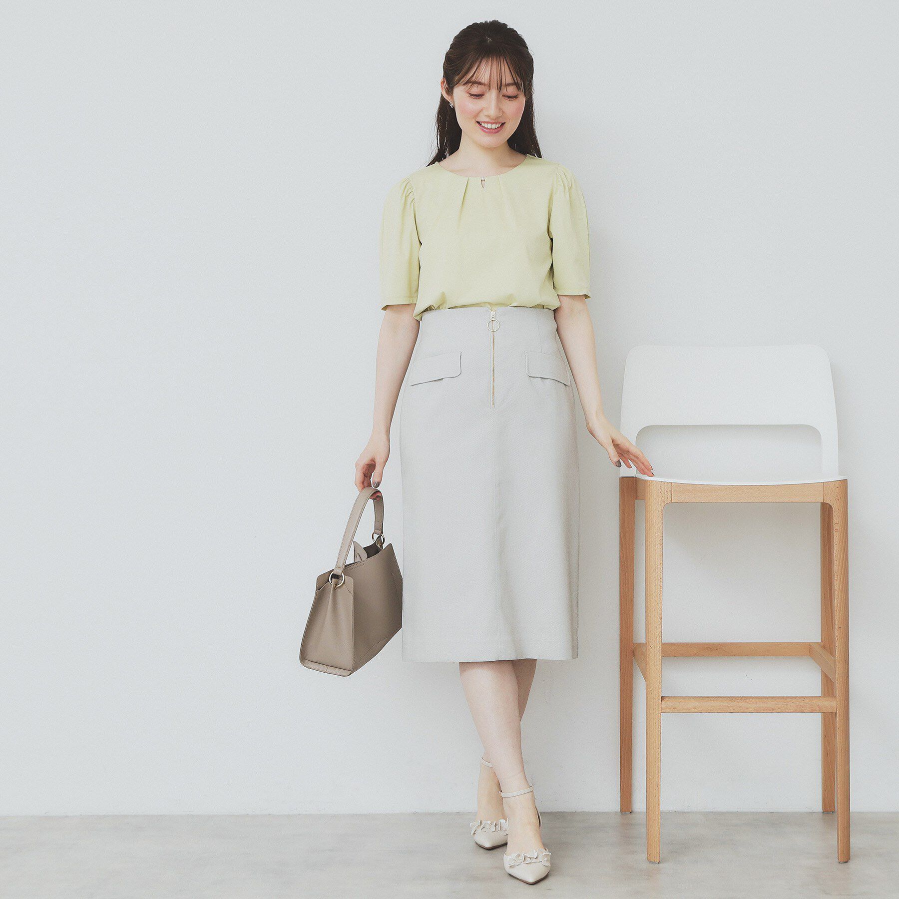 index「フロントパール調タックパフトップス【UV/接触冷感/洗濯機洗い可】」|Tシャツ・カットソー|