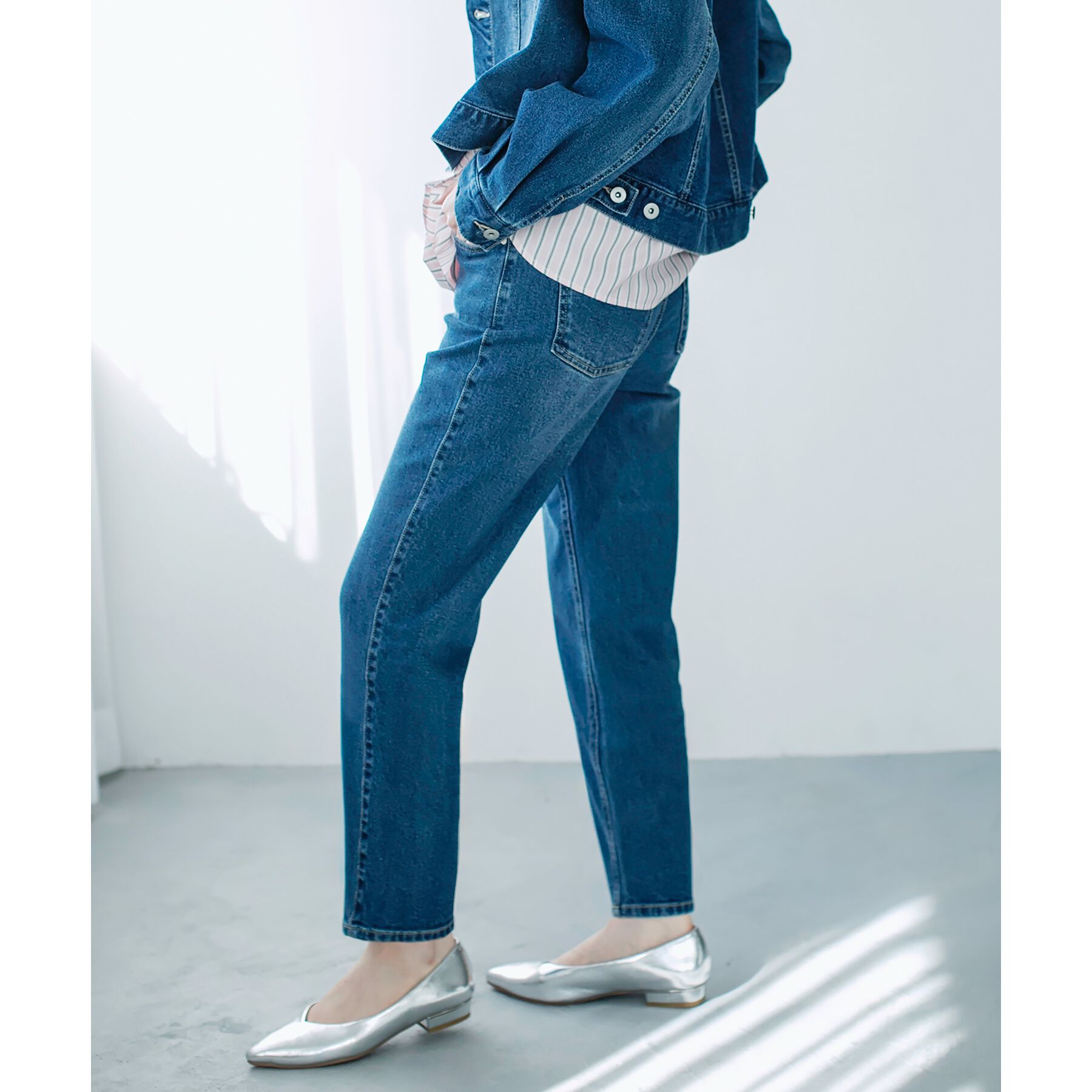 OPAQUE.CLIP「《SS-LLサイズ》ストレッチスリムストレートデニム【洗濯機洗い可】」|その他|