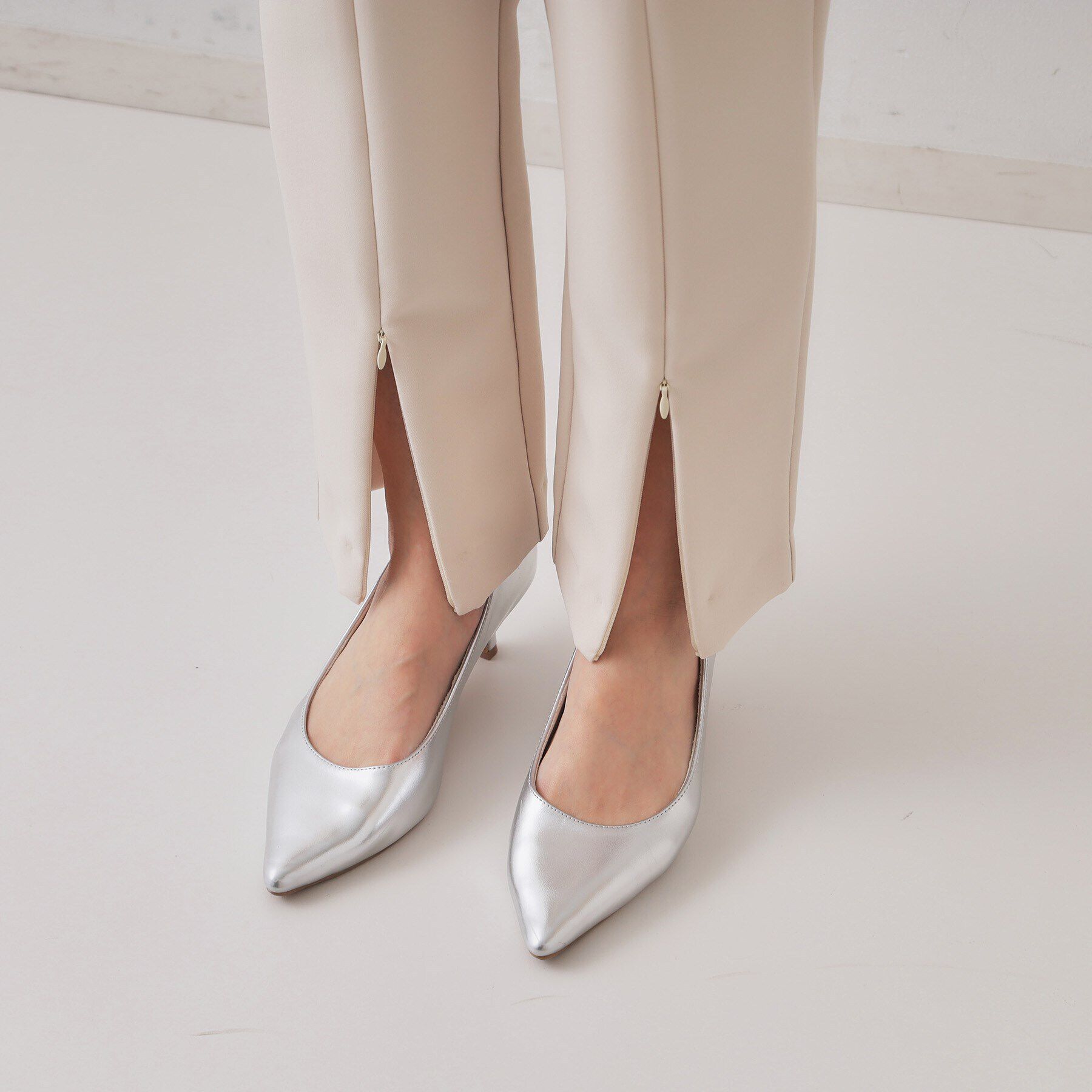 OPAQUE.CLIP「ストレッチ フロントスリットZIPスティックパンツ【洗濯機洗い可】」|その他|