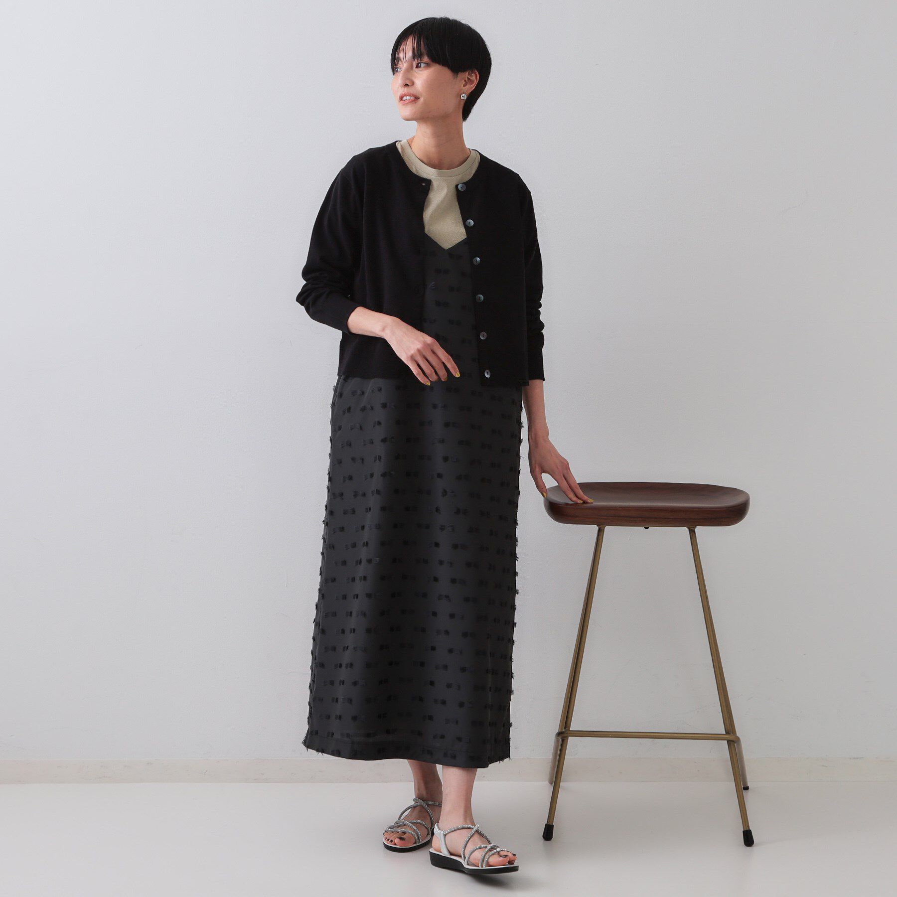 OPAQUE.CLIP「ショートニットカーディガン【UV/洗濯機洗い可】」|カーディガン|