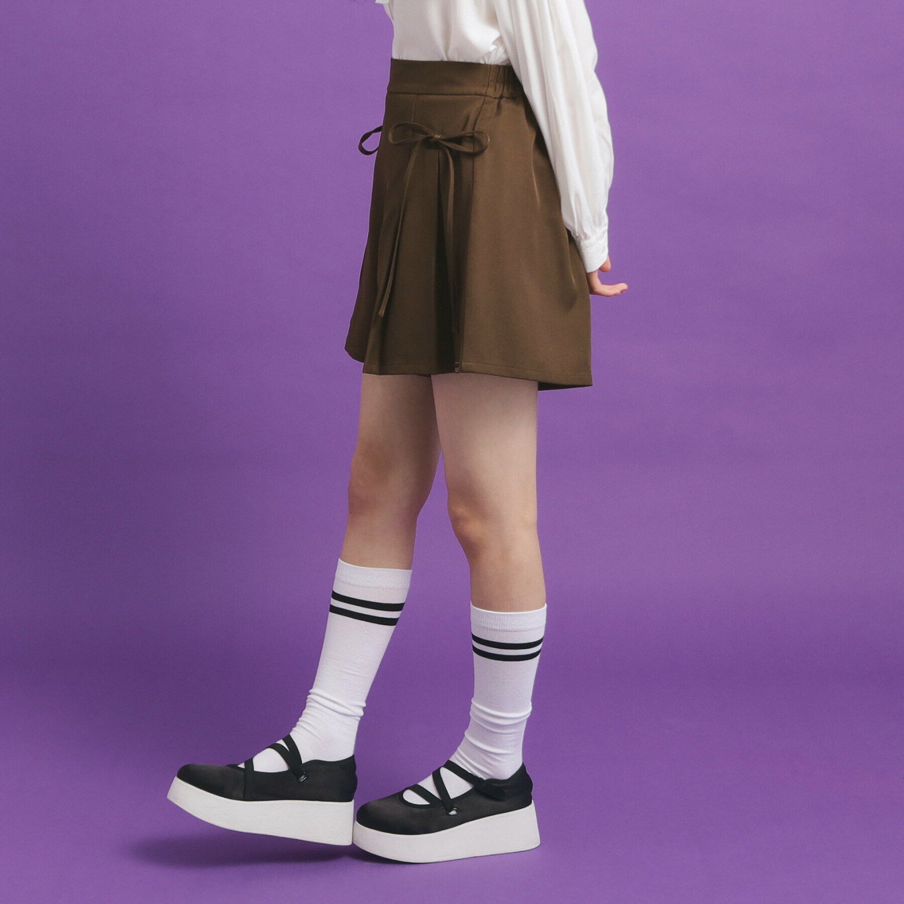 PINK-latte「リボンキュロットパンツ」|キュロット|