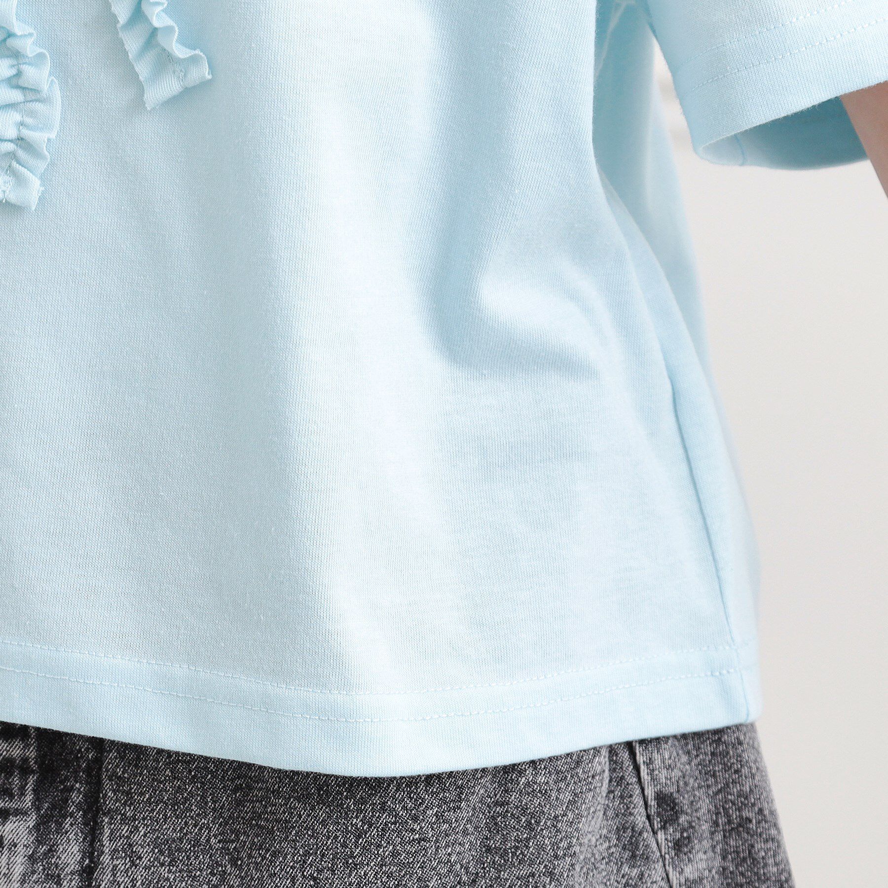 PINK-latte「フリルリボンTシャツ」|Tシャツ・カットソー|