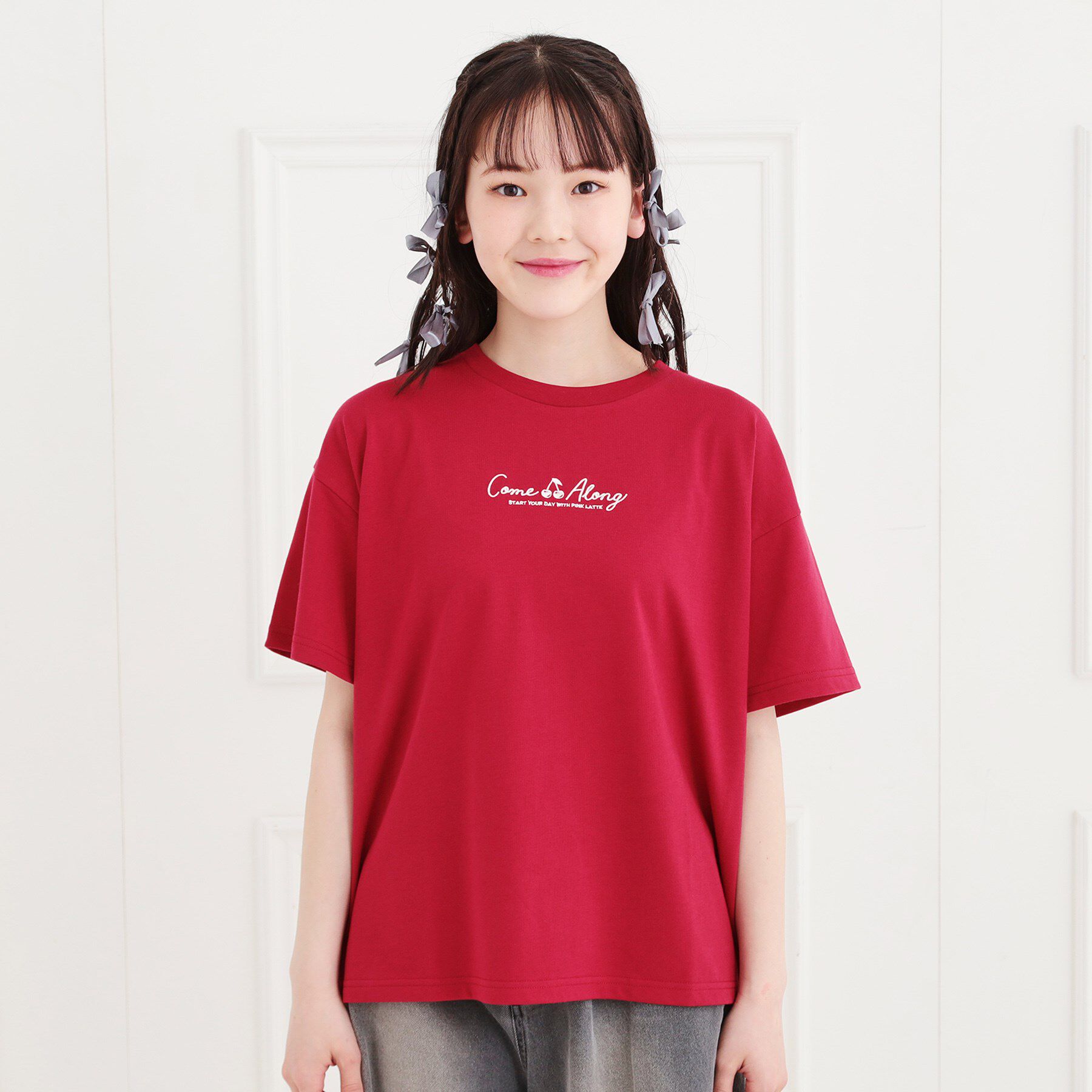 PINK-latte「バックプリントTシャツ」|Tシャツ・カットソー|