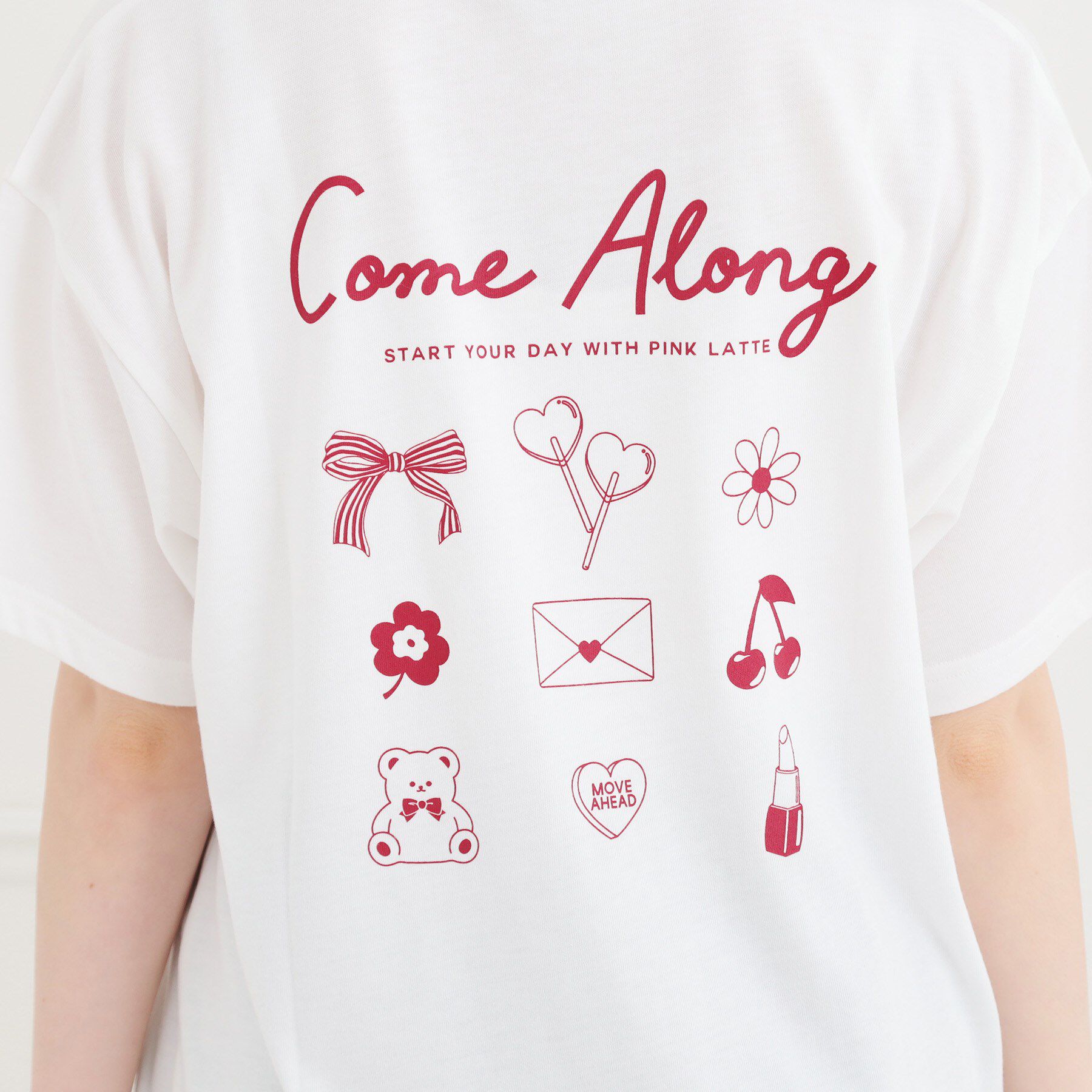 PINK-latte「バックプリントTシャツ」|Tシャツ・カットソー|