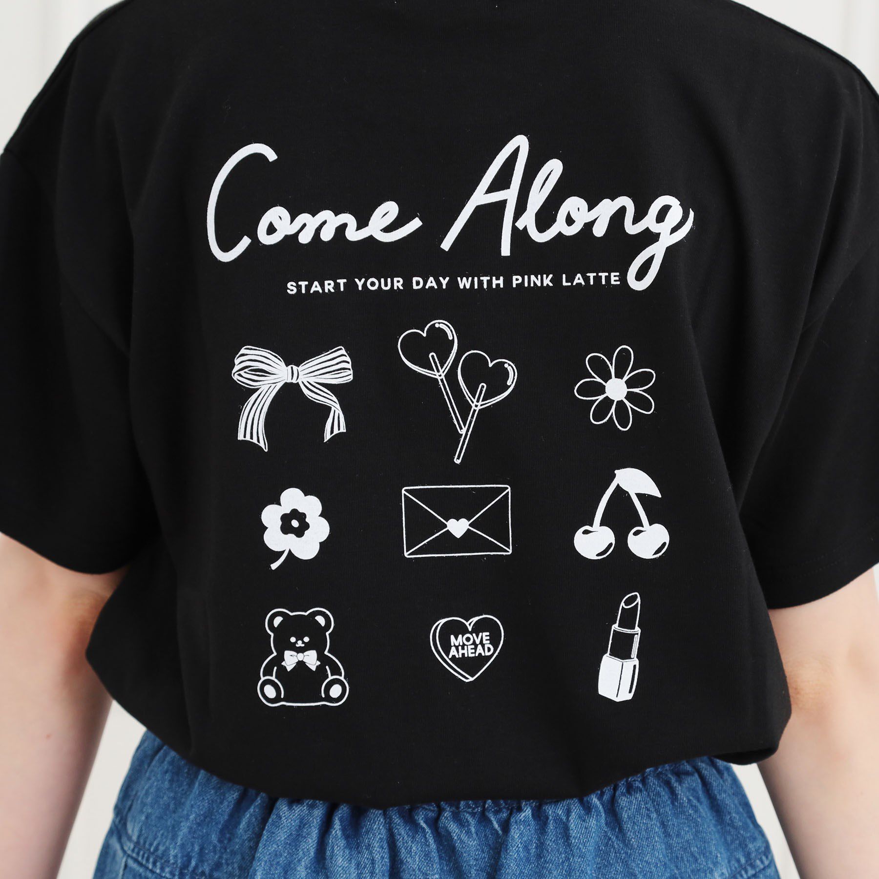 PINK-latte「バックプリントTシャツ」|Tシャツ・カットソー|