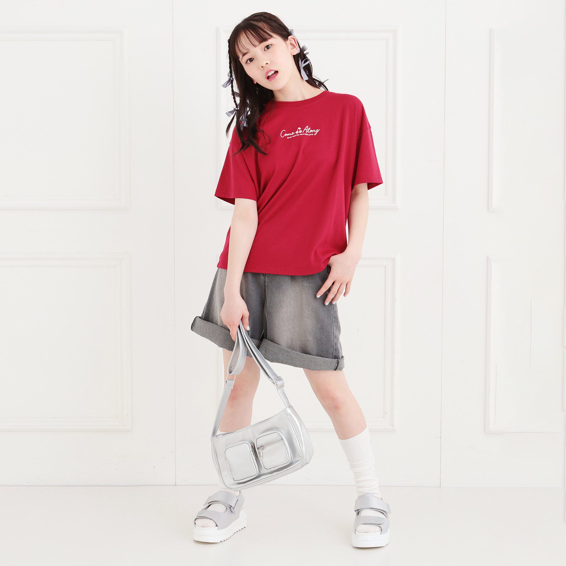 PINK-latte「バックプリントTシャツ」|Tシャツ・カットソー|