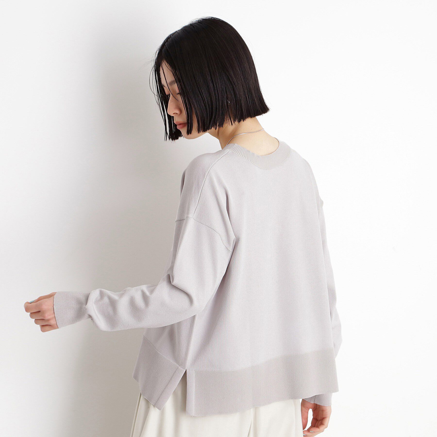 THE SHOP TK「【毛玉になりにくい】さらっとキレイVネックニット/洗濯機OK」|ニット・セーター|