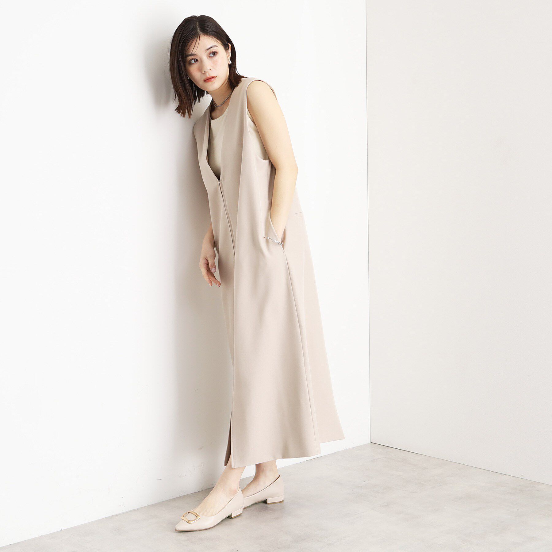 THE SHOP TK「2WAYジップジャンスカ【洗える】」|ワンピース|