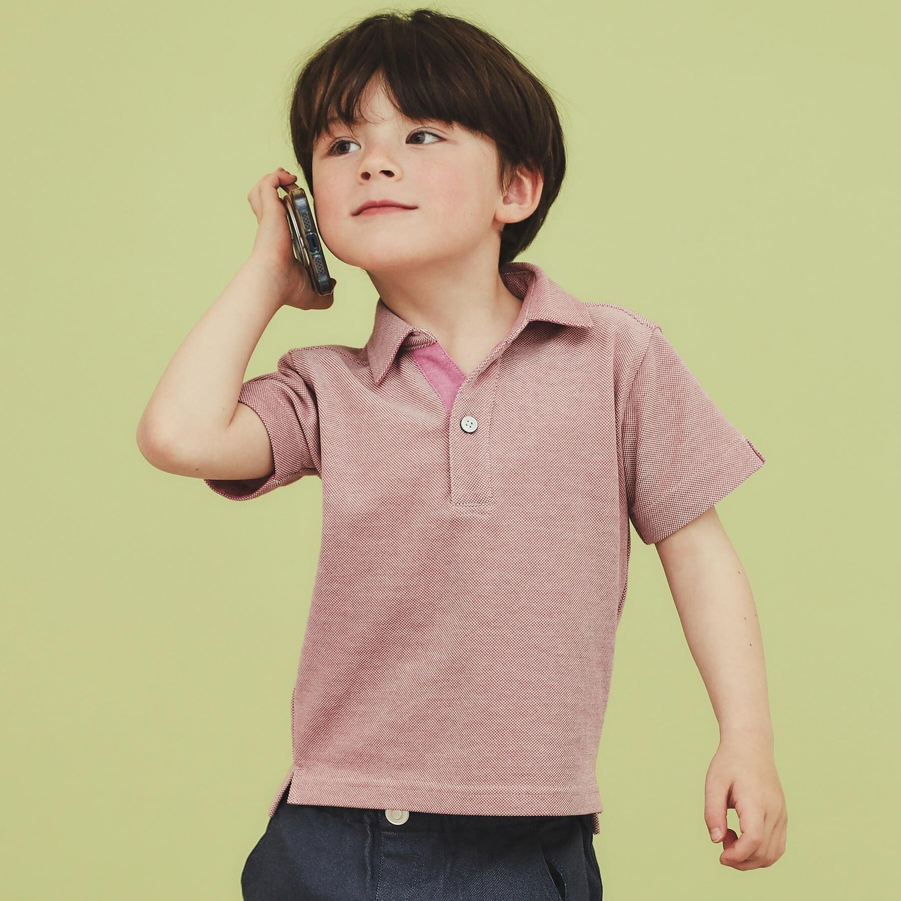 THE SHOP TK「【110-150】カノコポロシャツ/洗濯機OK・パパとおそろい」|Tシャツ・カットソー|ピンク(072)