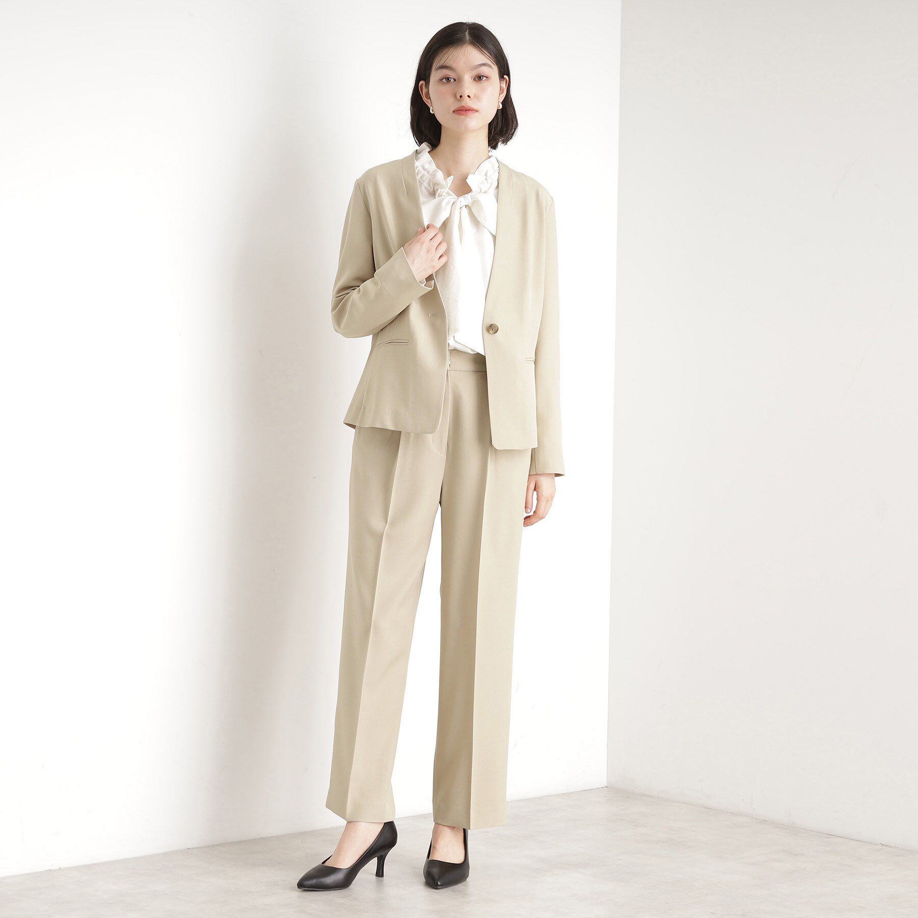 THE SHOP TK「【セットアップ可】ノーカラージャケット」|ノーカラージャケット|