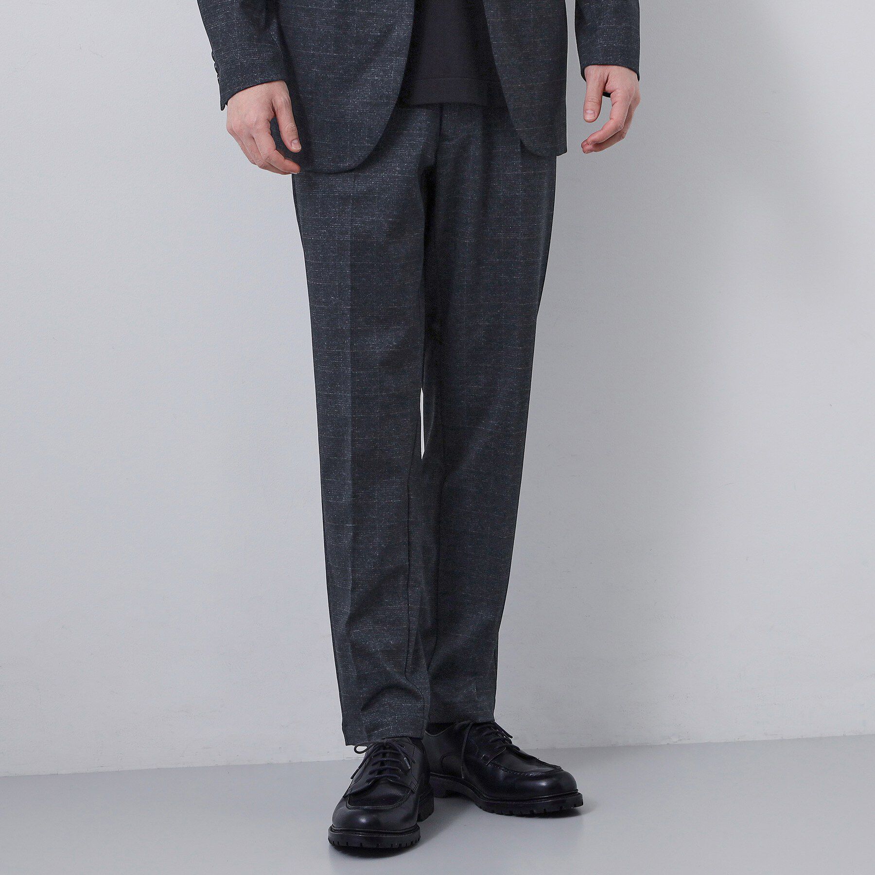 THE SHOP TK「【動きやすい、快適ビジネススラックス】TRジャージ スラックス　セットアップ可/洗濯機OK/ストレッ」|その他|ネイビー(294)