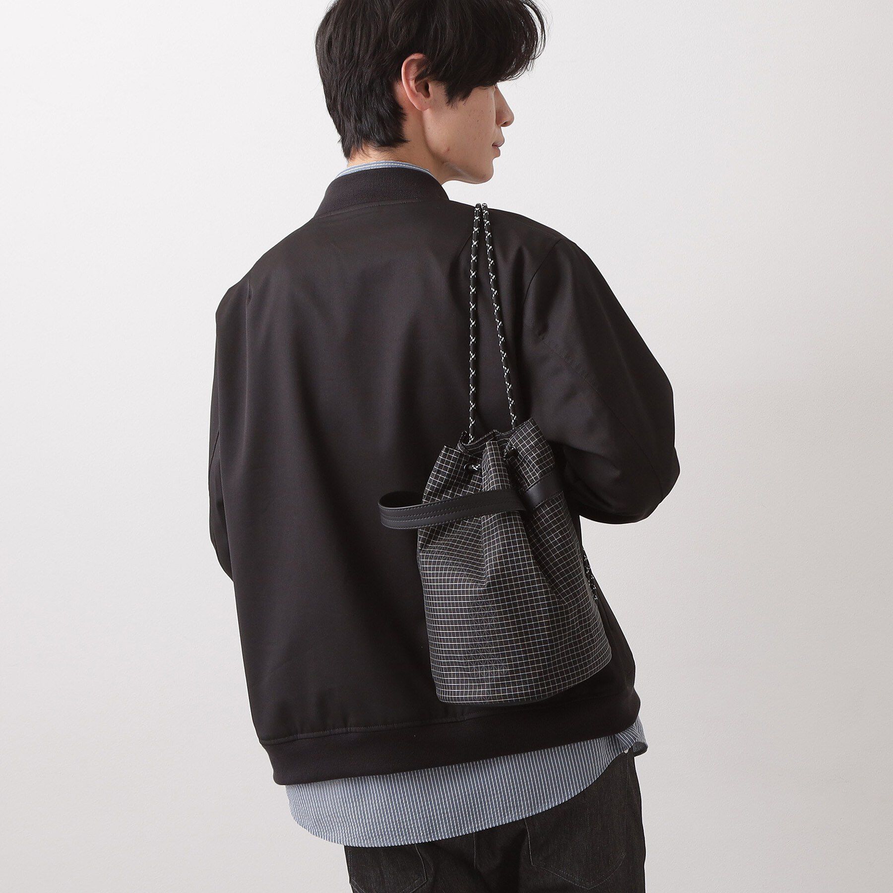 THE SHOP TK「ツイル2WAY 巾着バッグ」|ショルダー・メッセンジャー|