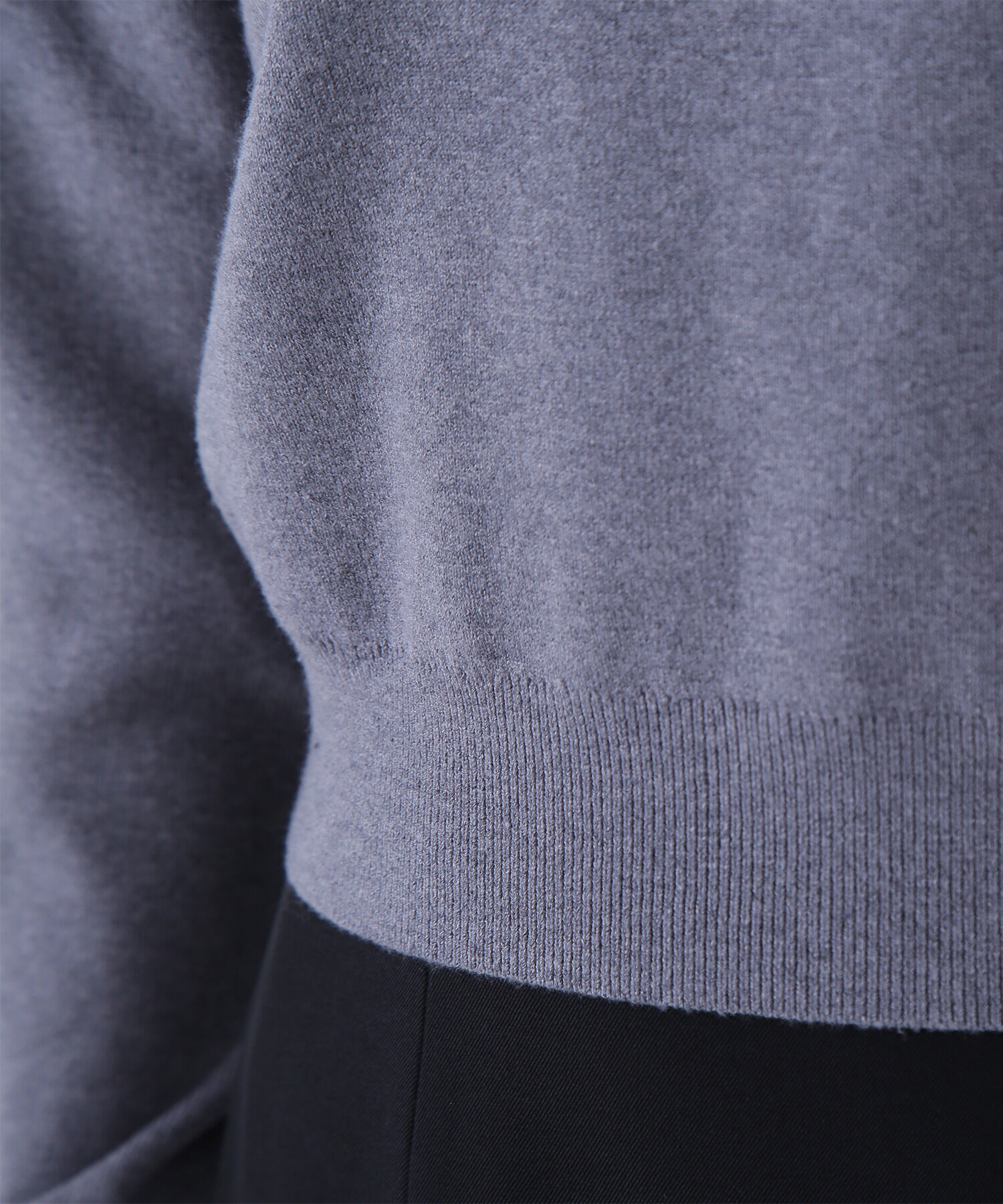  「ストライプフリルネックニット」|ニット・セーター|