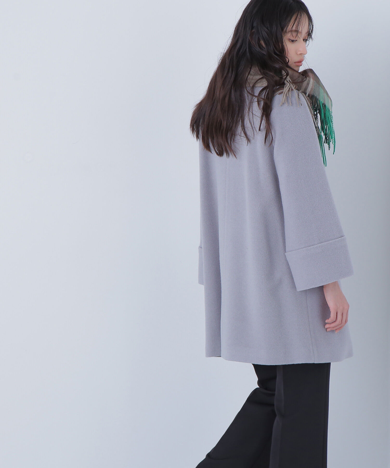  「ノーカラーミドルコート」|ブルゾン・スタジャン|