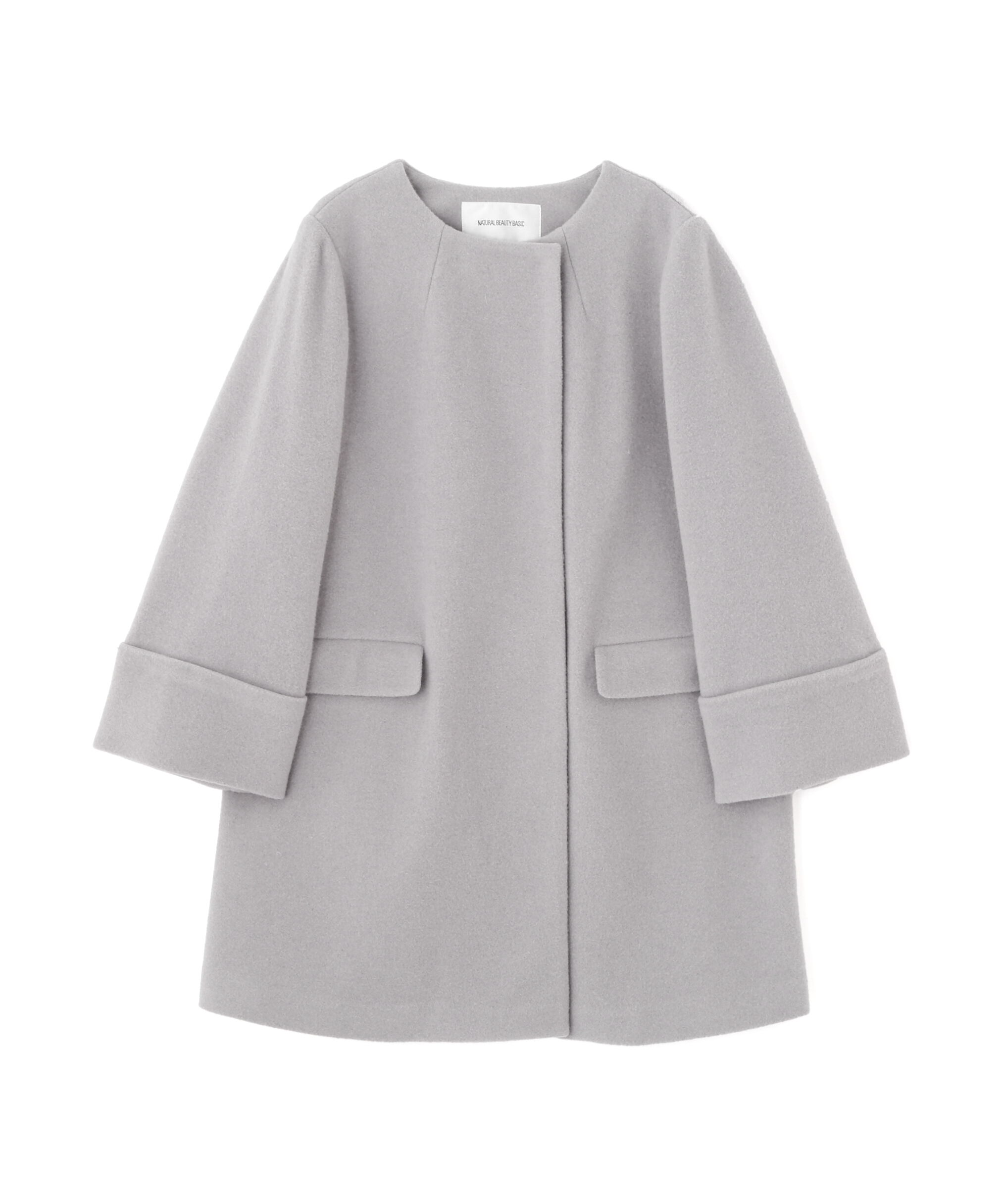  「ノーカラーミドルコート」|ブルゾン・スタジャン|