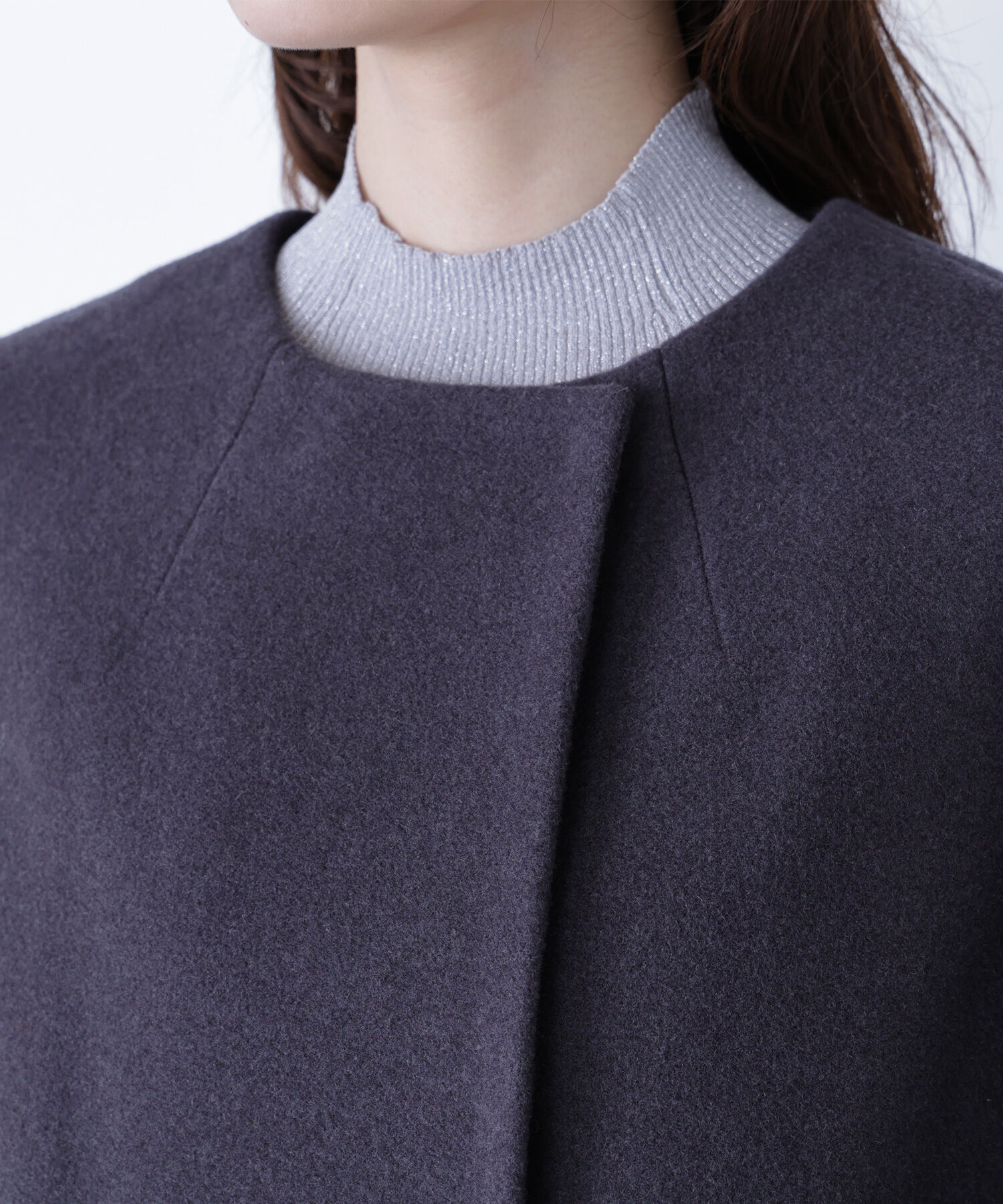  「ノーカラーミドルコート」|ブルゾン・スタジャン|