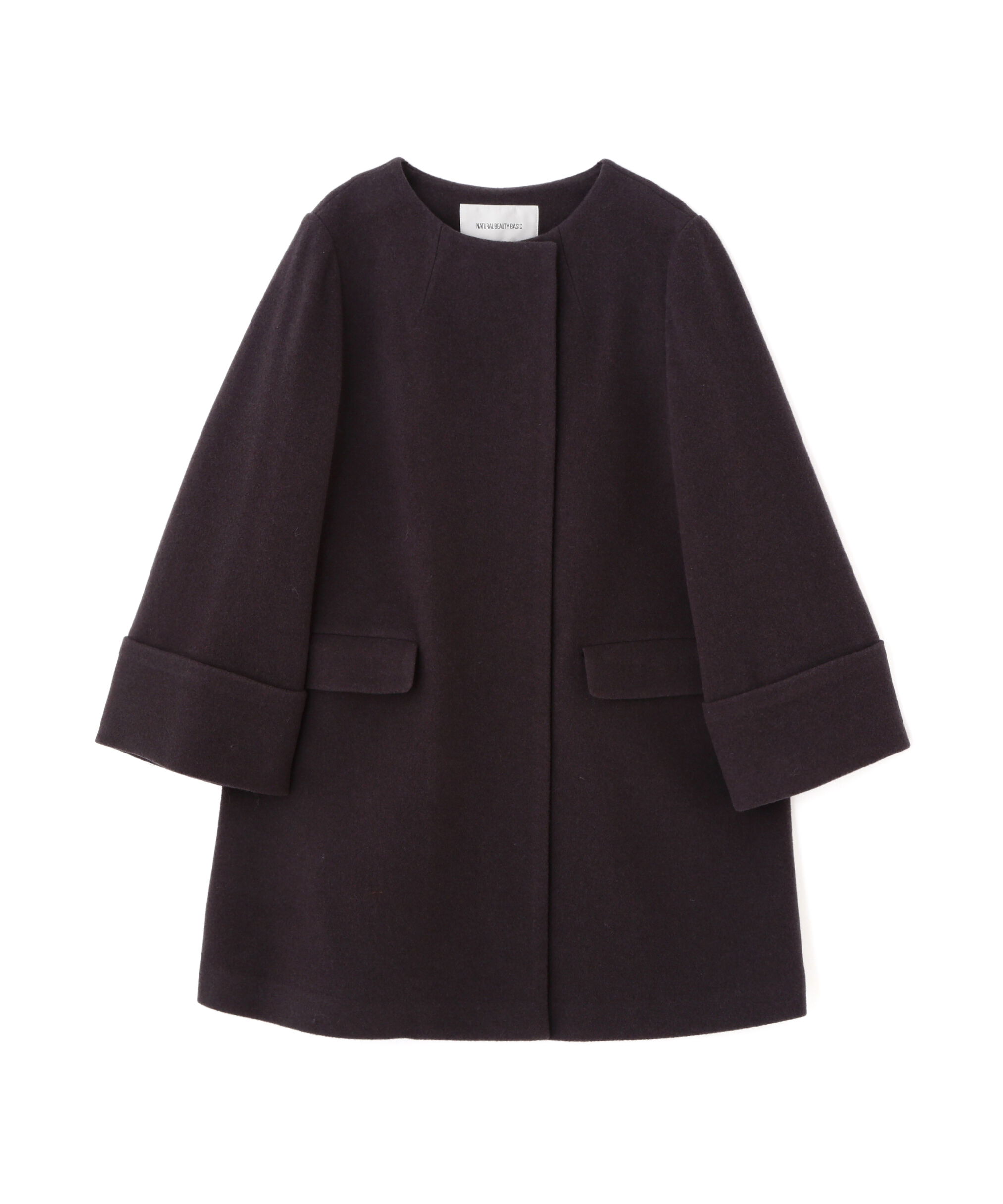  「ノーカラーミドルコート」|ブルゾン・スタジャン|