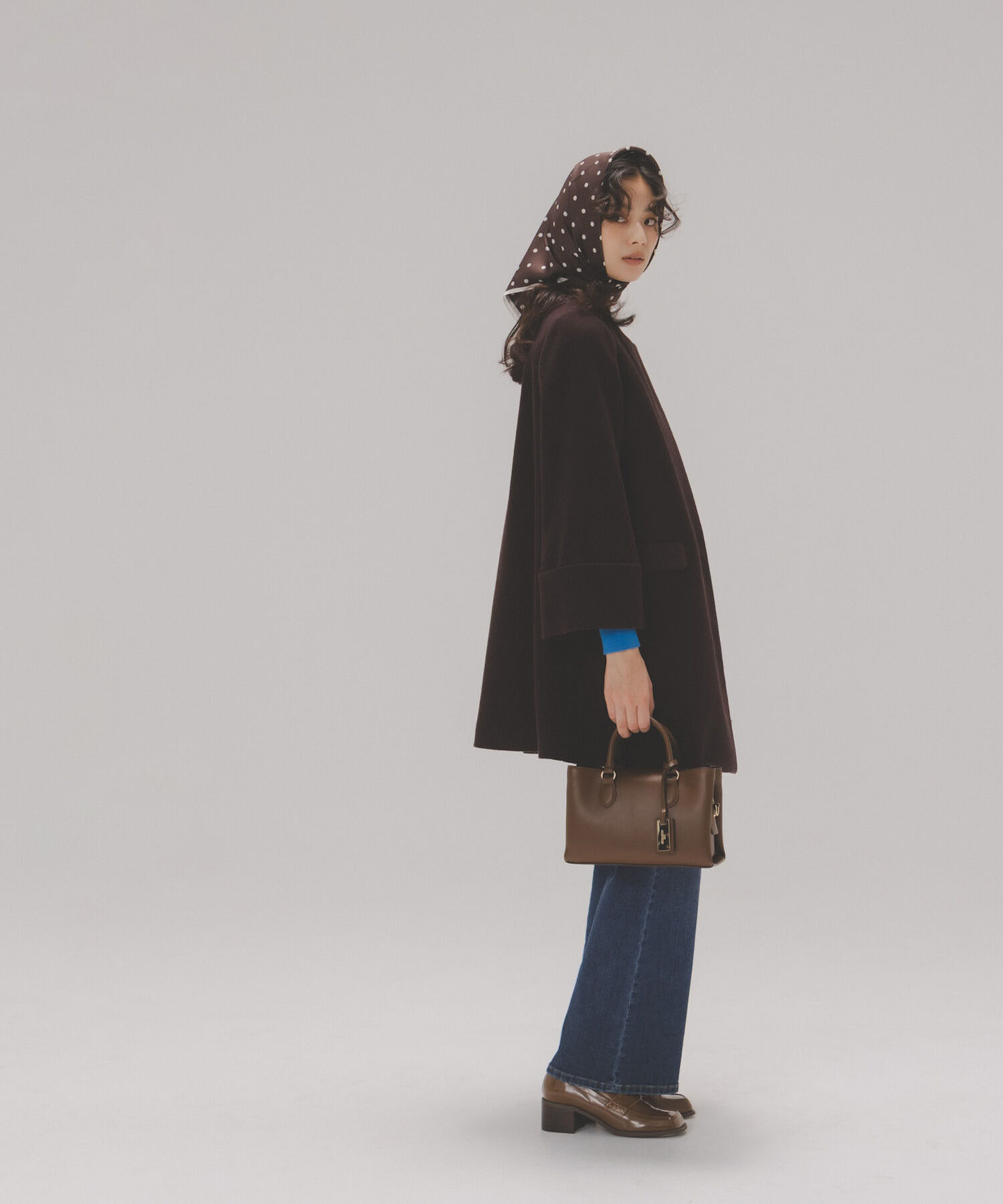  「ノーカラーミドルコート」|ブルゾン・スタジャン|