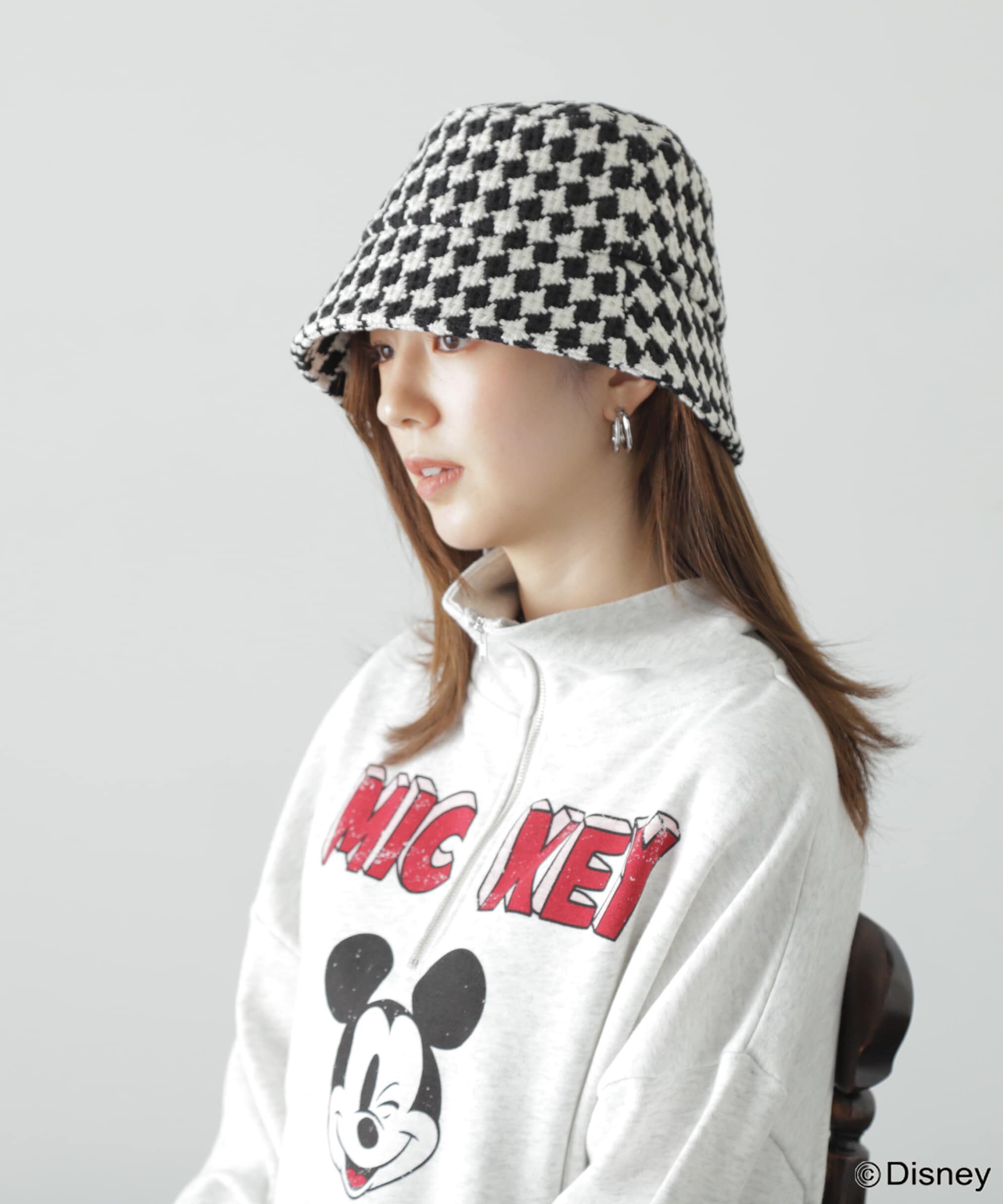  「チェッカー柄ダウンブリムバケット」|ソックス|