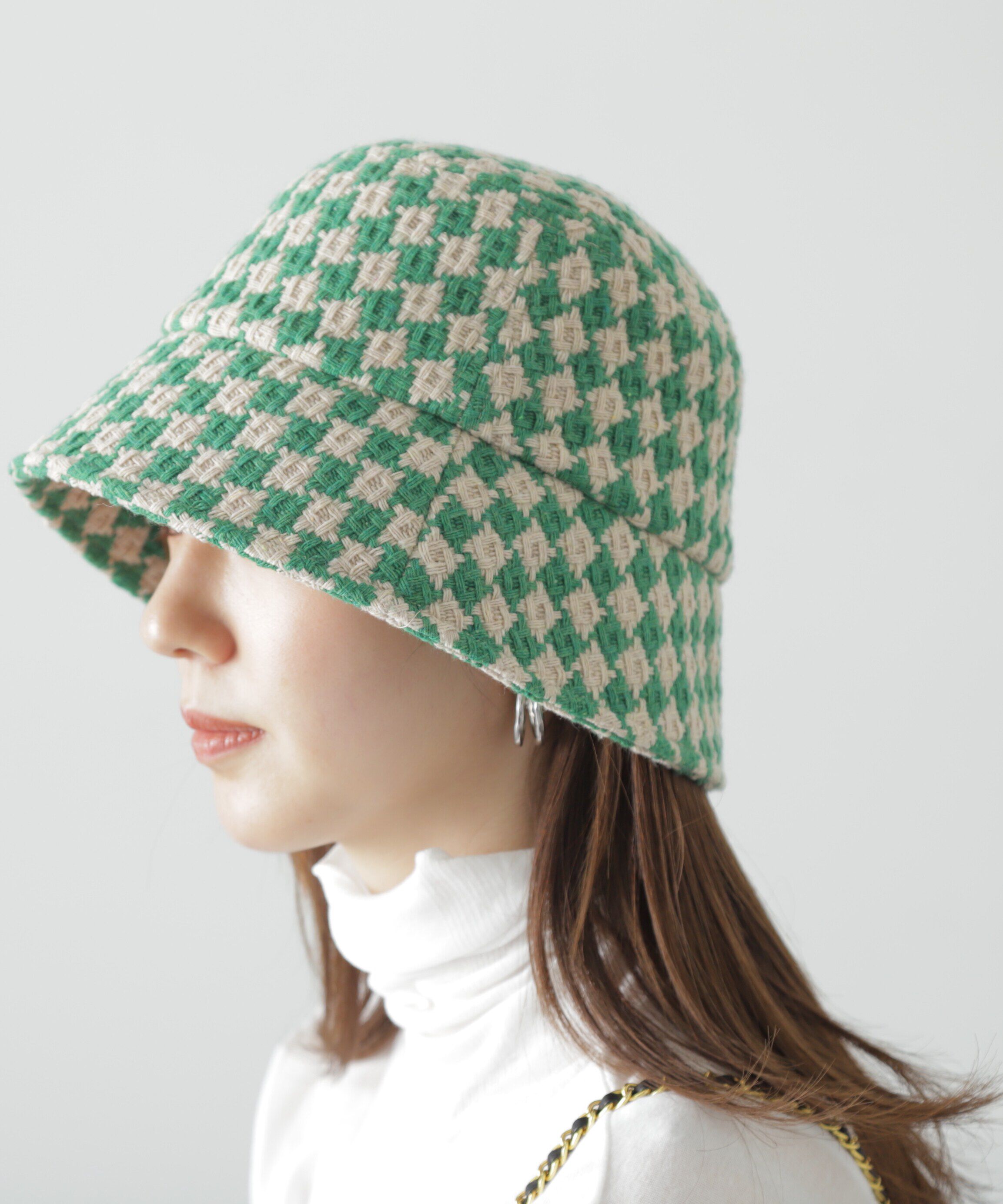  「チェッカー柄ダウンブリムバケット」|ソックス|