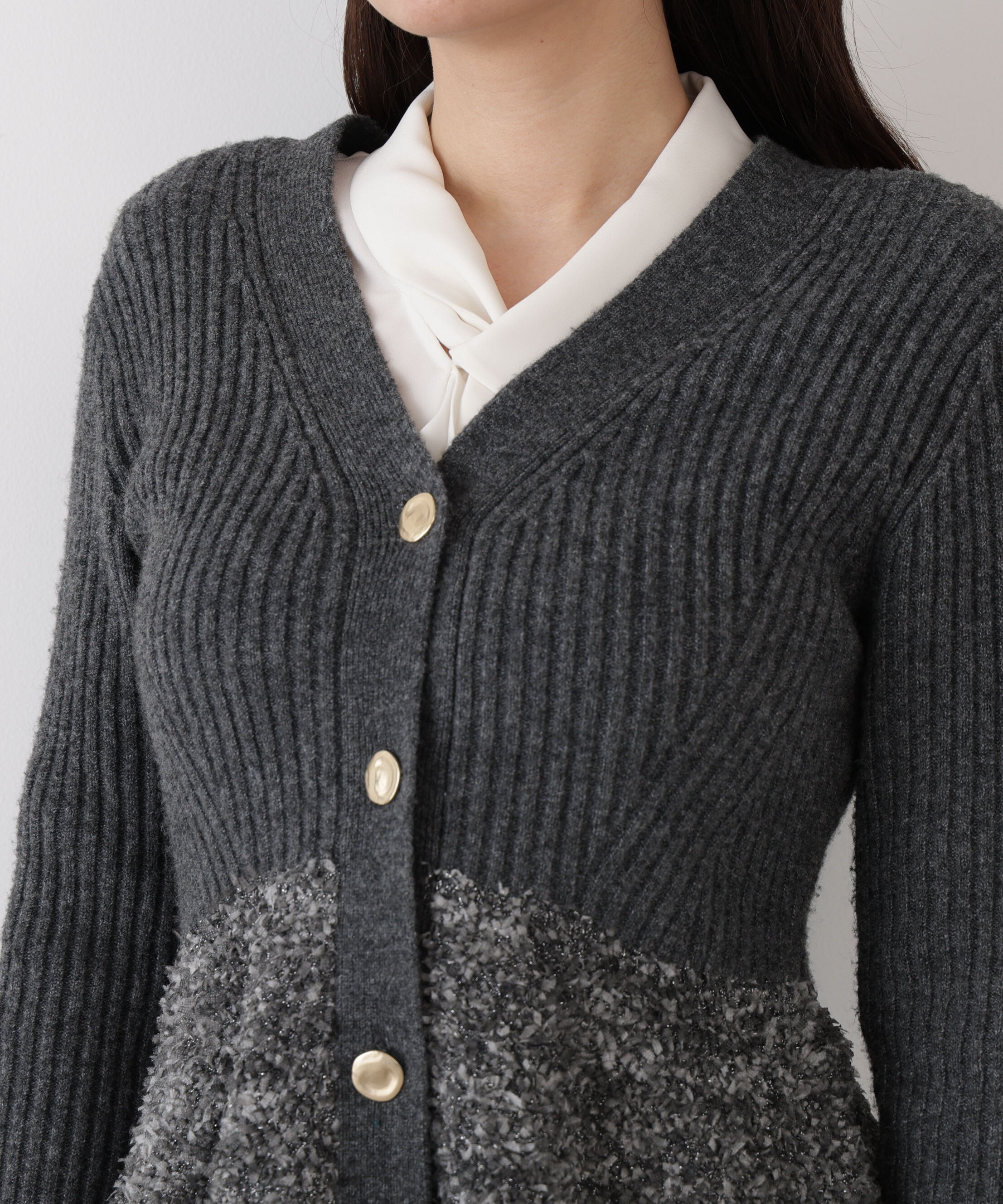  「◆ツイードコンビペプラムカーディガン」|その他|