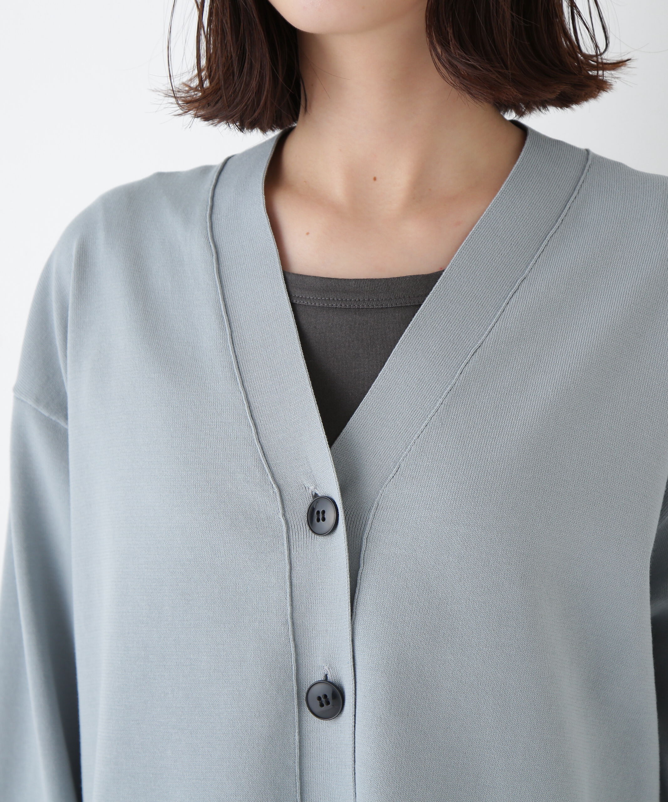 「◆オーガニックコットン混プレーティングカーディガン」|ニット・セーター|