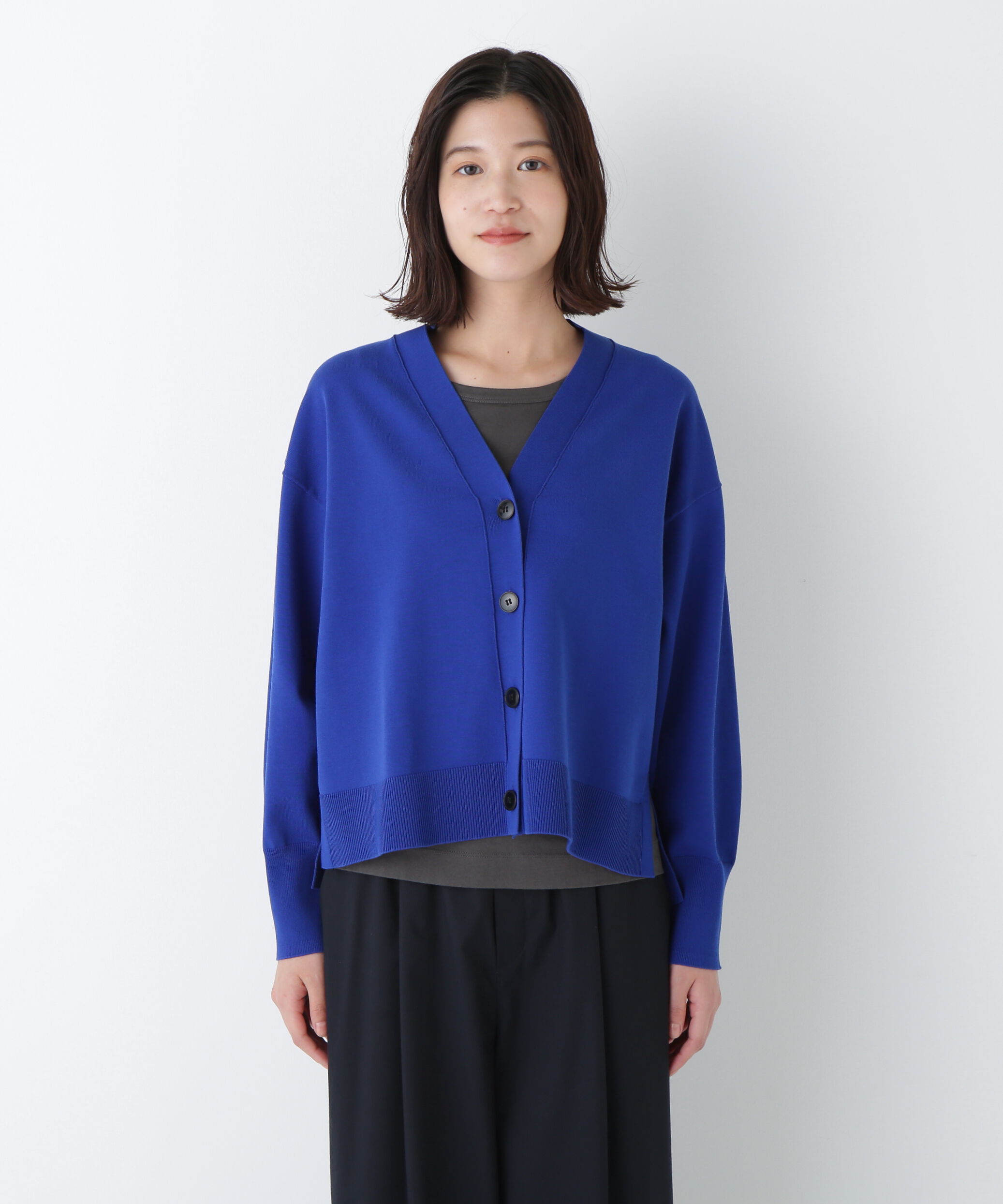  「◆オーガニックコットン混プレーティングカーディガン」|ニット・セーター|