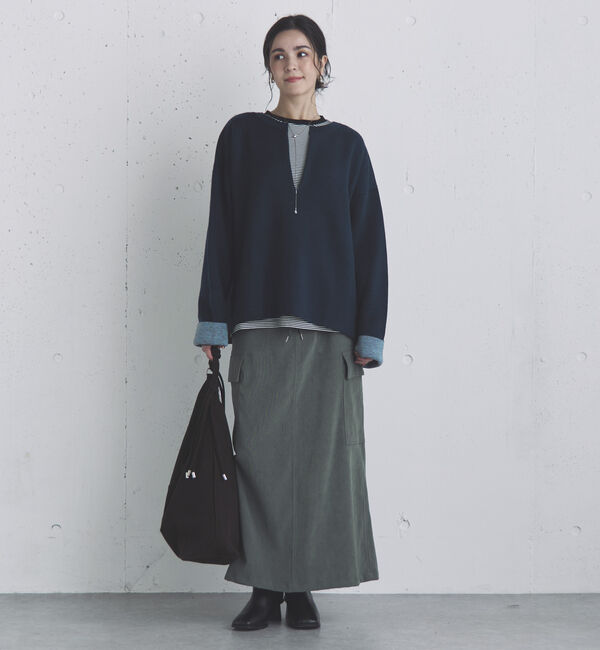 Doux archives「Ｖネック配色ニットプルオーバー」|ニット・セーター|