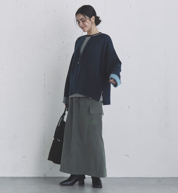 Doux archives「Ｖネック配色ニットプルオーバー」|ニット・セーター|